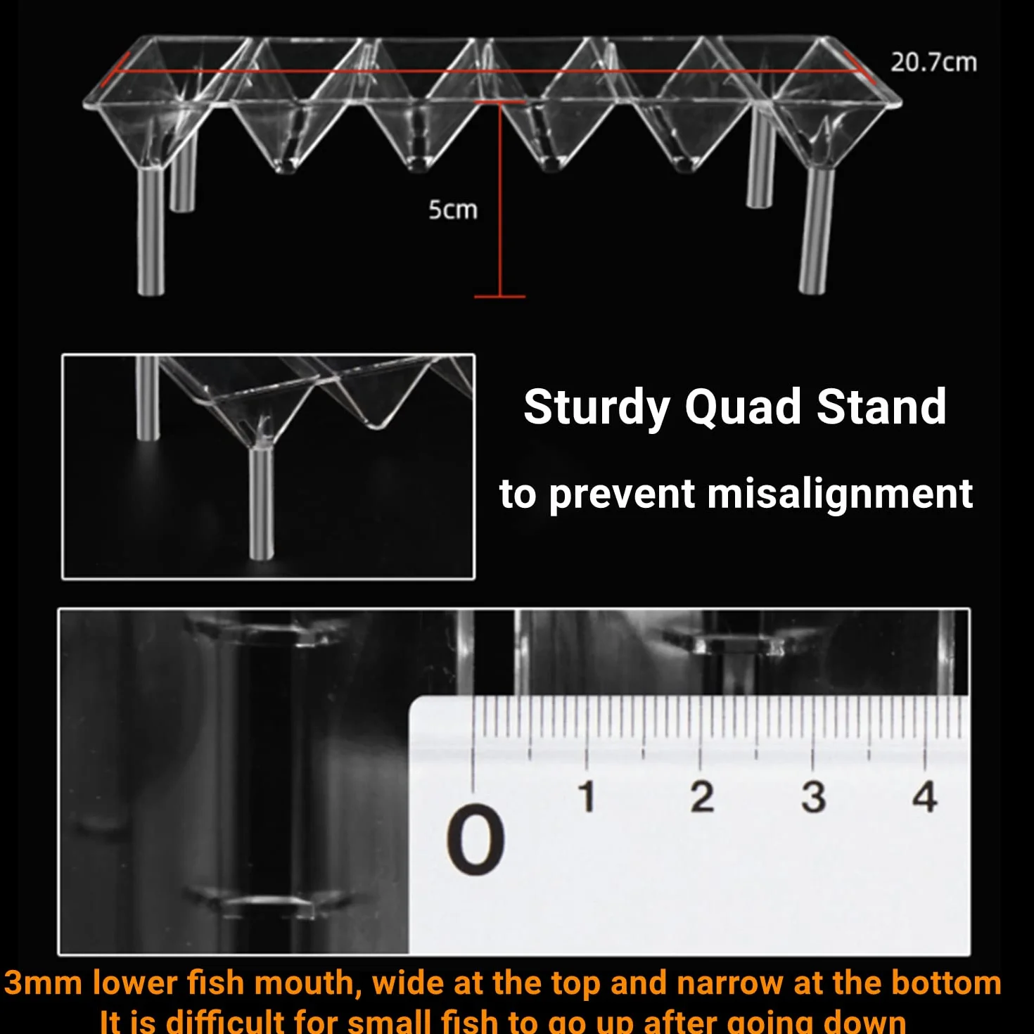 Boîte d'élevage de poissons d'aquarium acrylique ventouses écloserie isolement guppy tropicaux