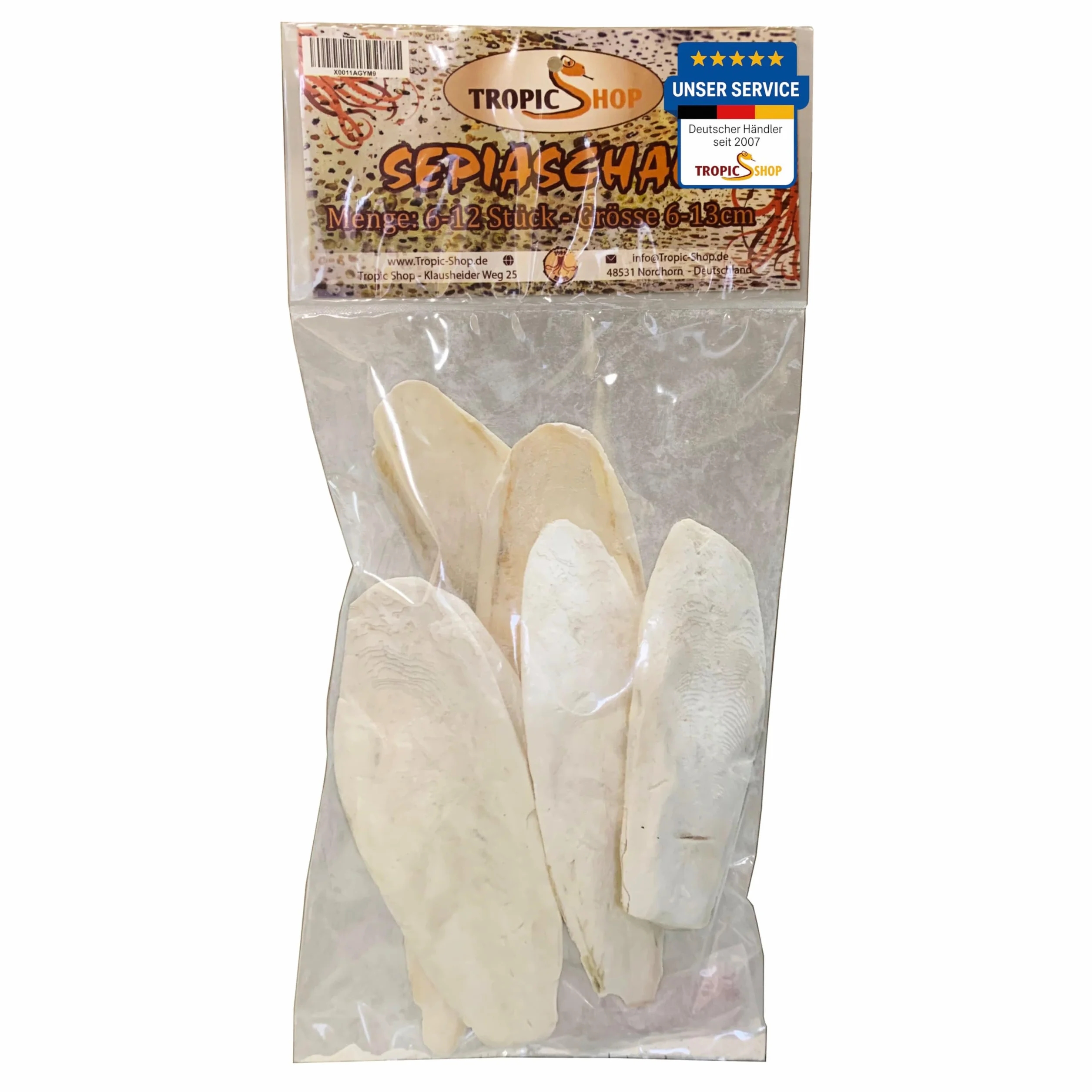 Sépia Rigide la Source Calcium Naturelle 6 – Lot de 10 pour Tortues, pogonas, Oiseaux