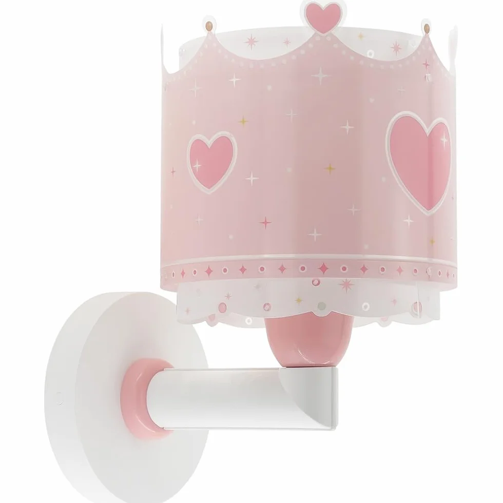 Dalber Applique Murale Enfant Little Queen Couronne Princesse Rose E27