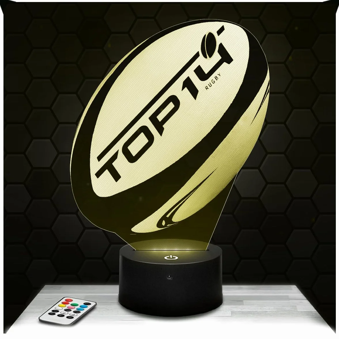 Lampe de chevet Ballon Rugby décoration Rugbyman veilleuse adulte déco chambre