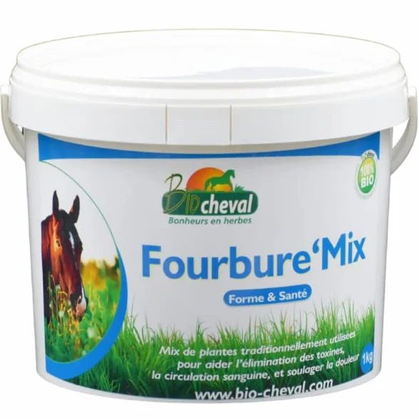 Aliment complémentaire équin bio - Mélange de plantes séchées - Soutien métabolique - Cheval, Poney, Âne