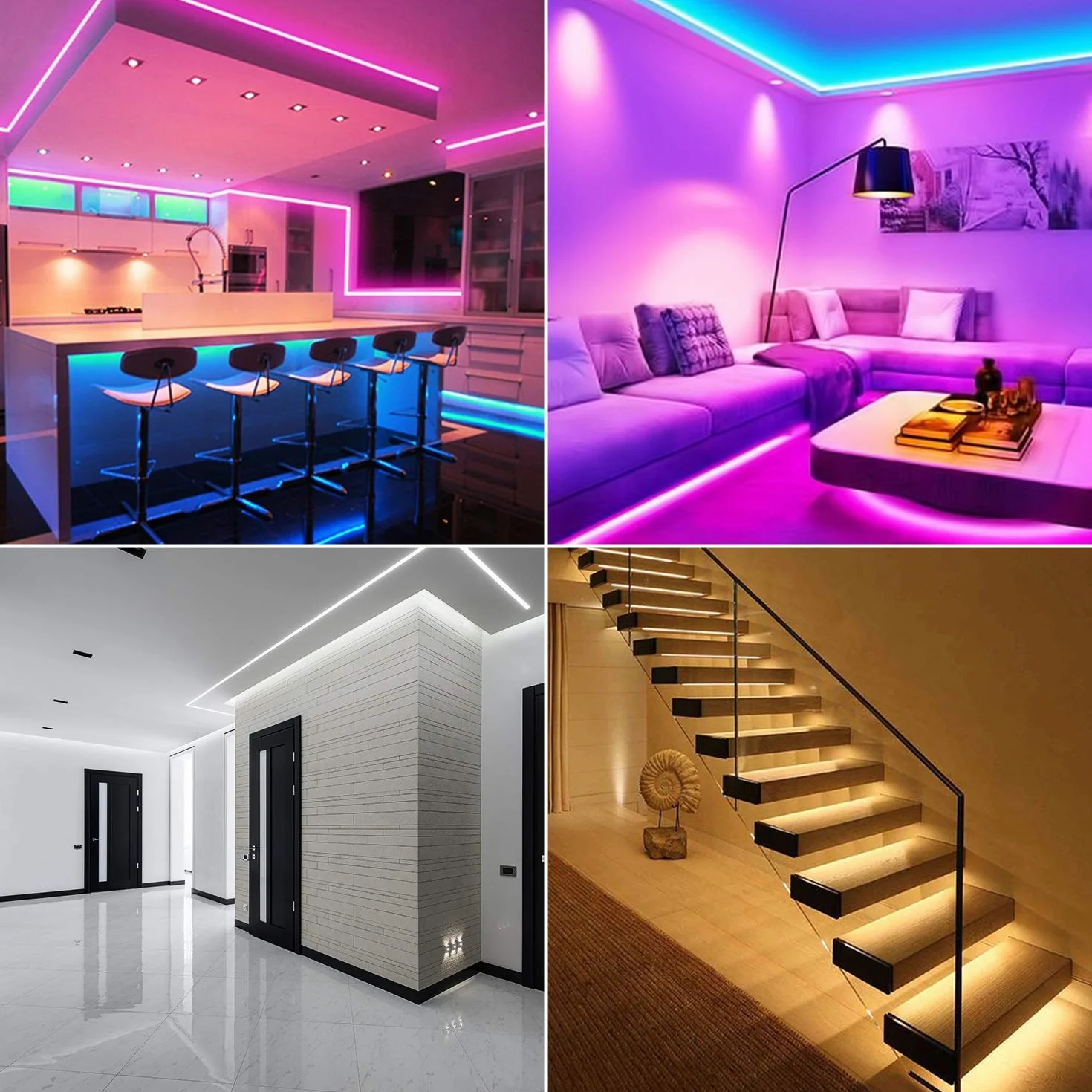 Profilé Aluminium LED Chesbung, Canal Aluminium LED avec Couvercle Blanc Crème et Diffuseur LED, Clips de Montage Métal (6pcs-1m)