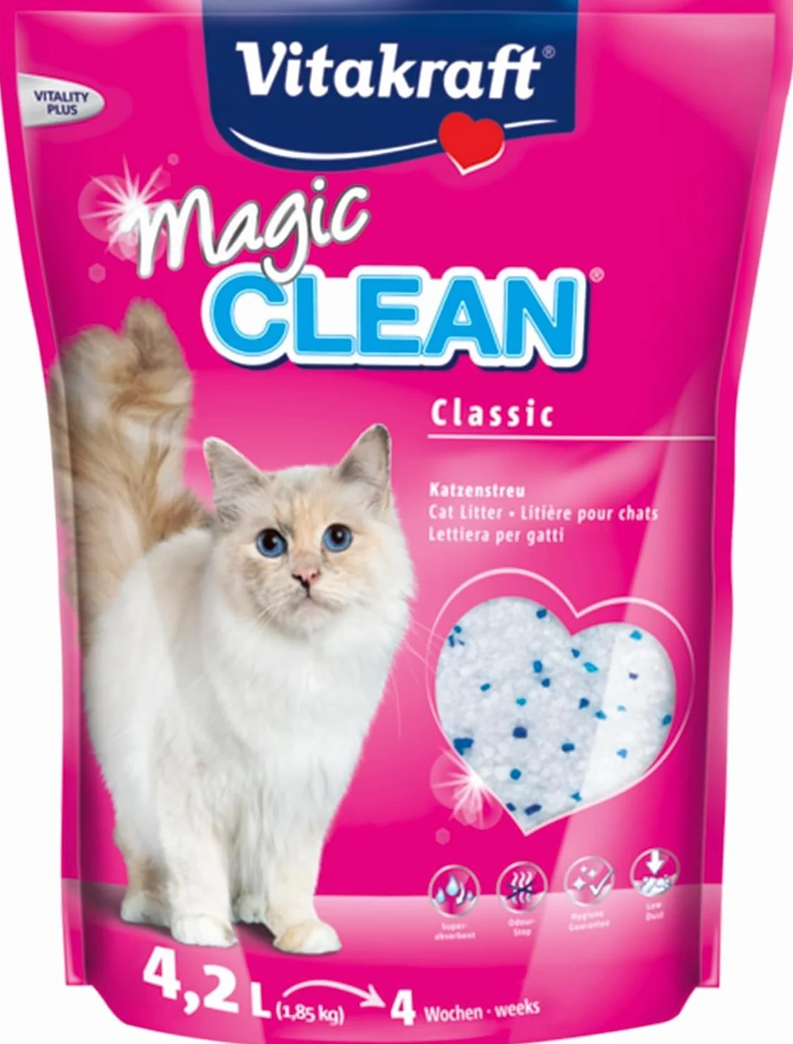 Vitakraft Magic Clean Litière pour Chats à Base de Silice 4,2L