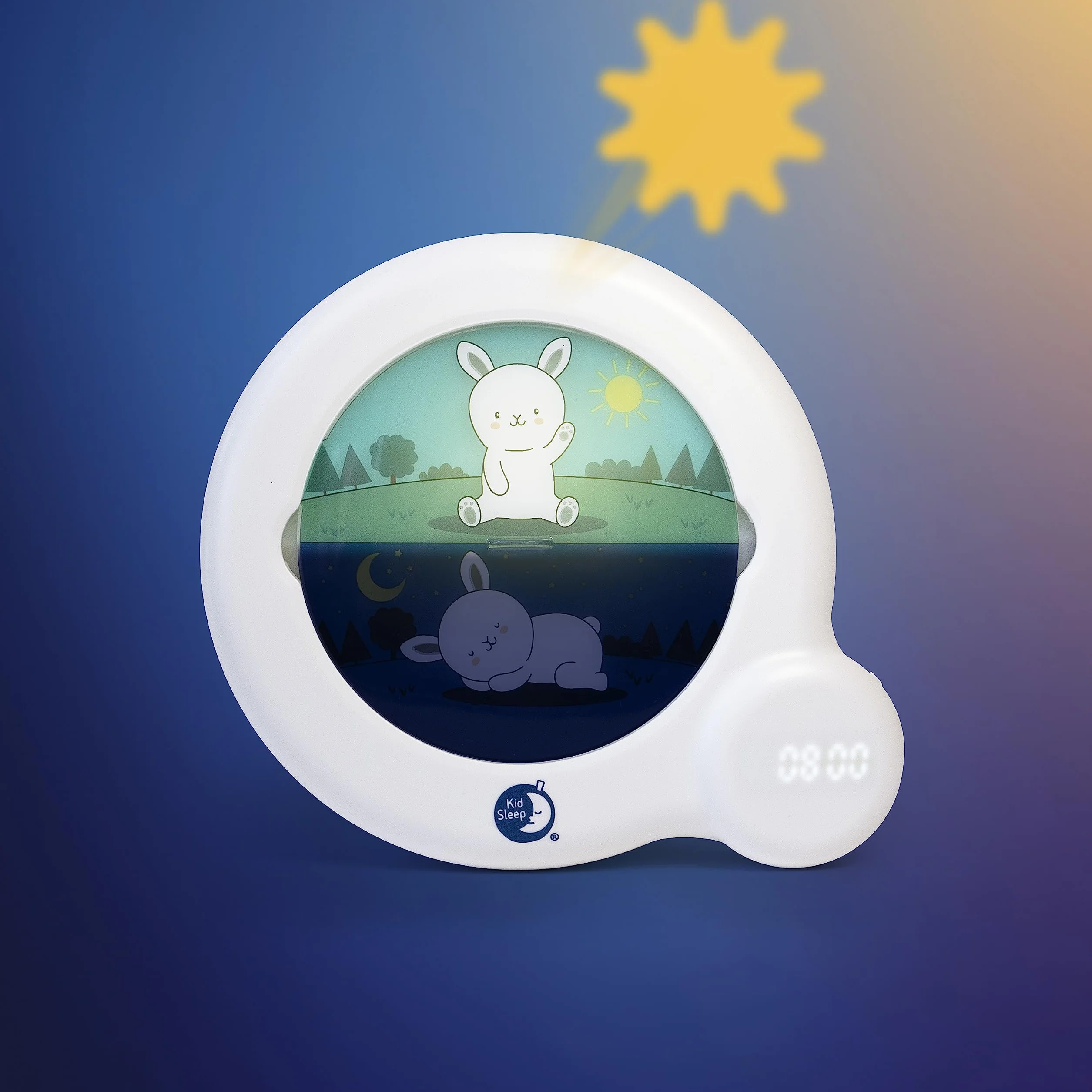 Pabobo Kid'Sleep Essential Indicateur de Réveil Veilleuse éducative avec Programmation Facile et Verrou Parental