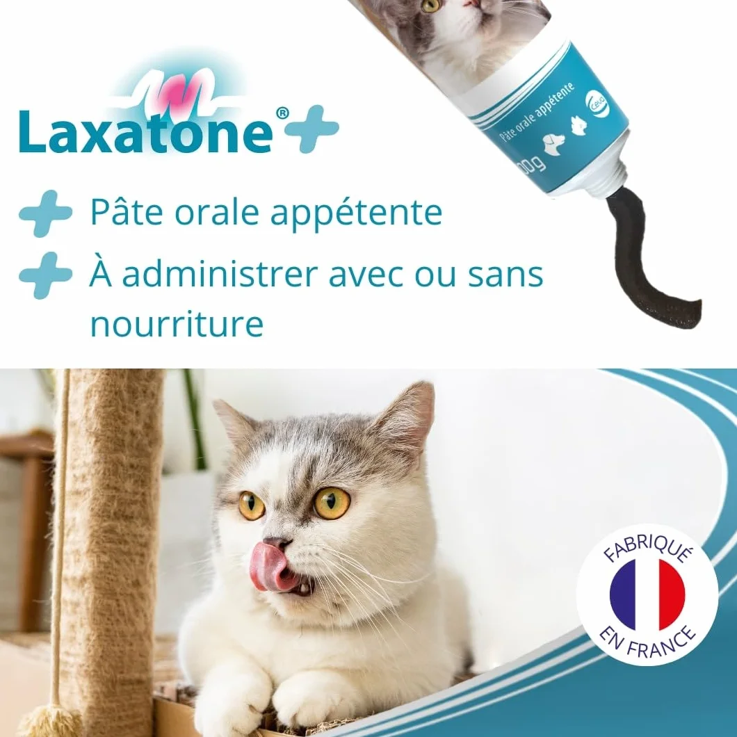 Plus Complément Alimentaire pour Chiens et Chats Pâte orale Fibres Sorbitol Boules de Poils Transit intestinal 100g