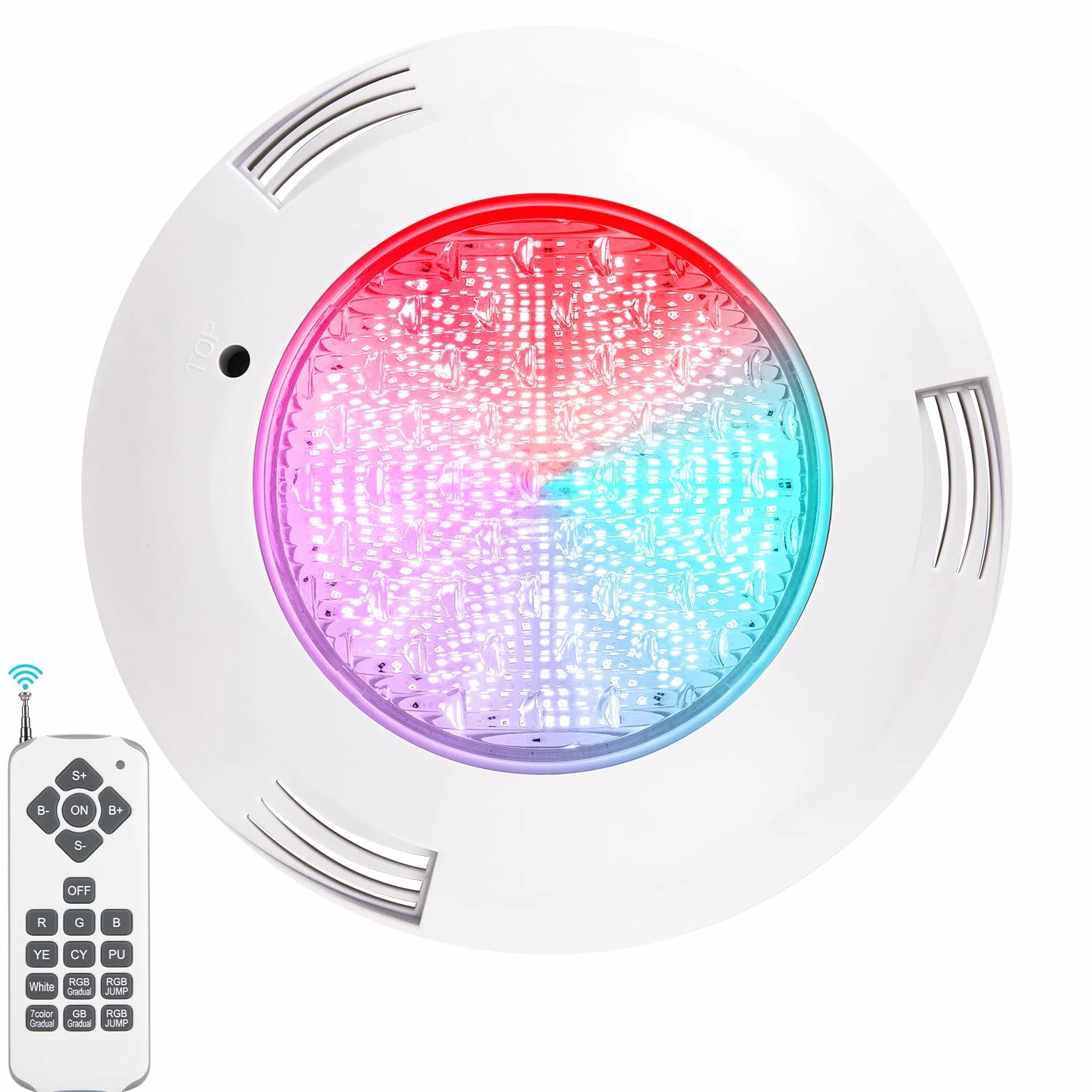 Ledmo Éclairage de piscine LED RVB PAR56 38 W IP68 12 V avec télécommande