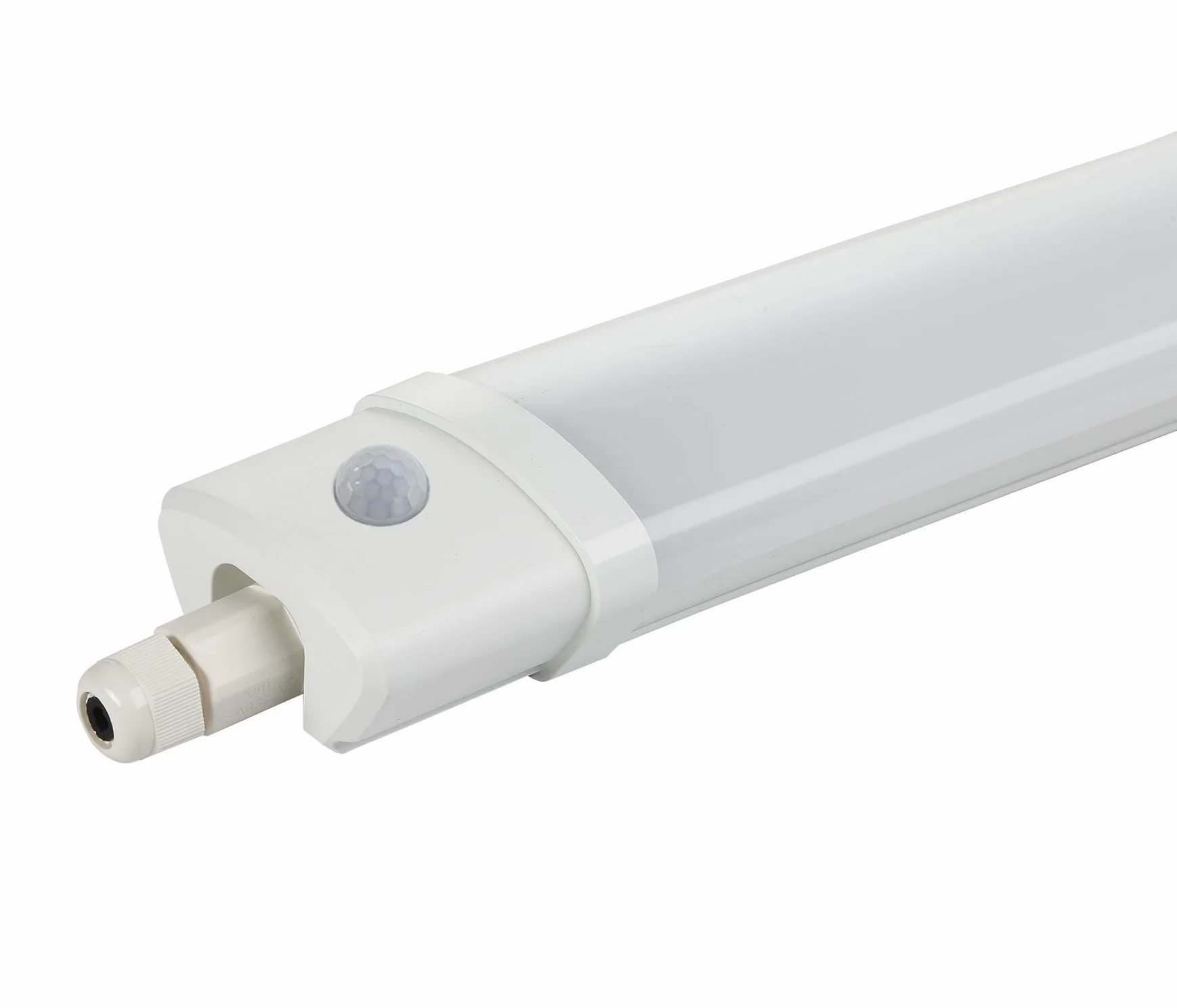 REGLETTE ETANCHE IP65 LED INTEGREE AVEC DETECTEUR 60CM 18W 1620LM CONNEXION AUTO blanc