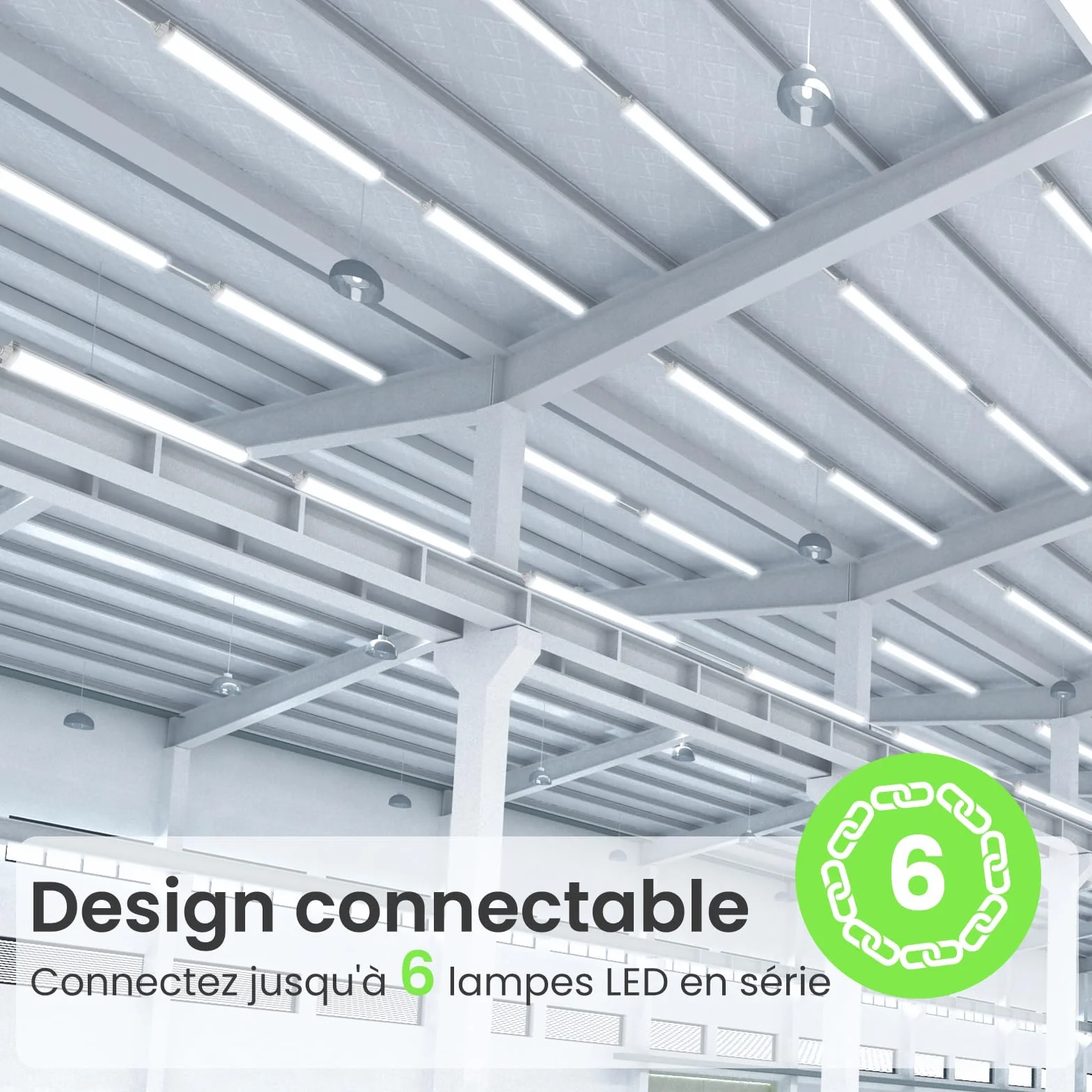 ALUSSO Lot de 2 Réglette LED 120 cm 36W 4320LM 4000K Neutre Blanc IP65 étanche extérieur