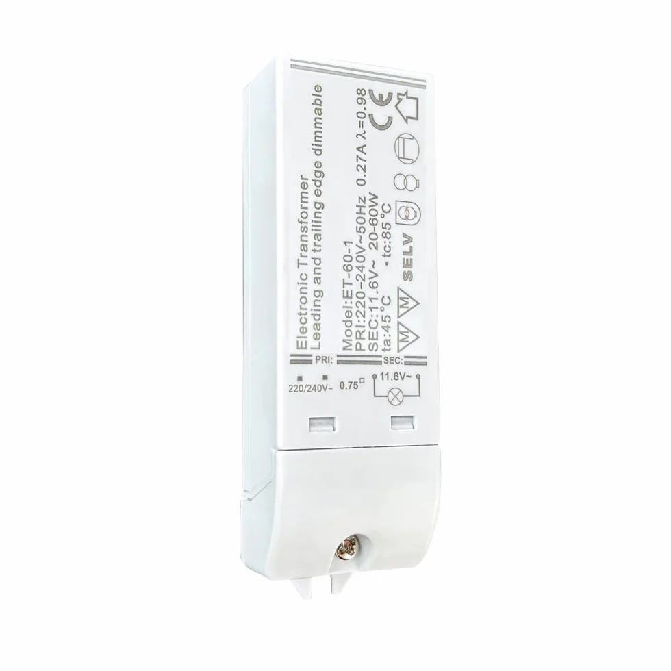 TIBELEC 203230 Electronic Transformer for Halogen Lamps 12 V 60 W White