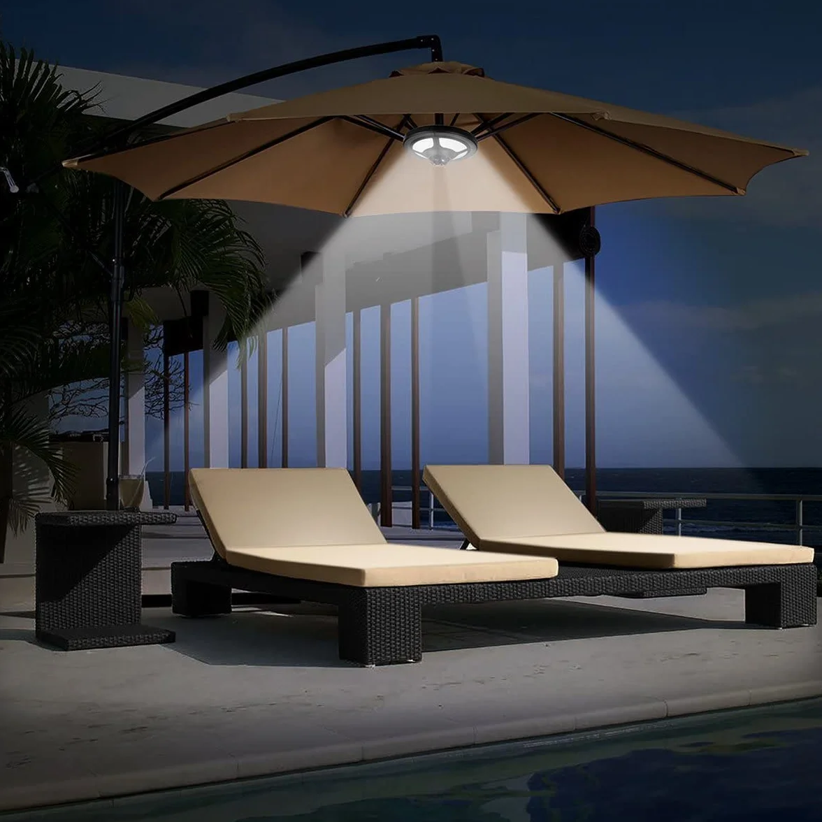 SUPERNIGHT Éclairage de parasol 36 LED sans fil 220 lumens blanc 2 modes