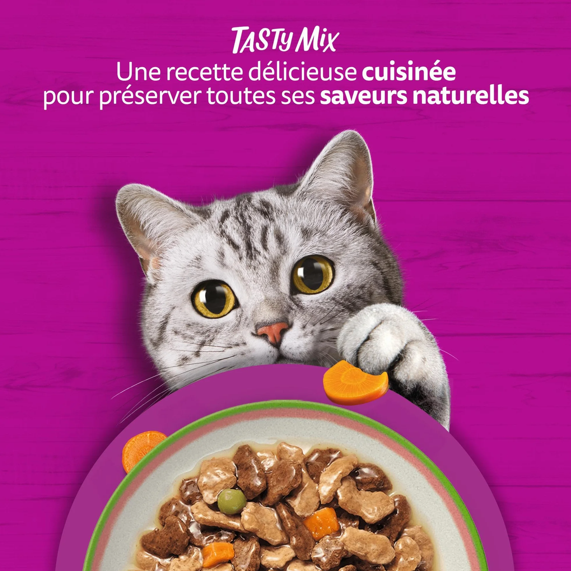 WHISKAS TASTY MIX Aliment humide Sauce Chat adulte 40x85g Sélection du chef