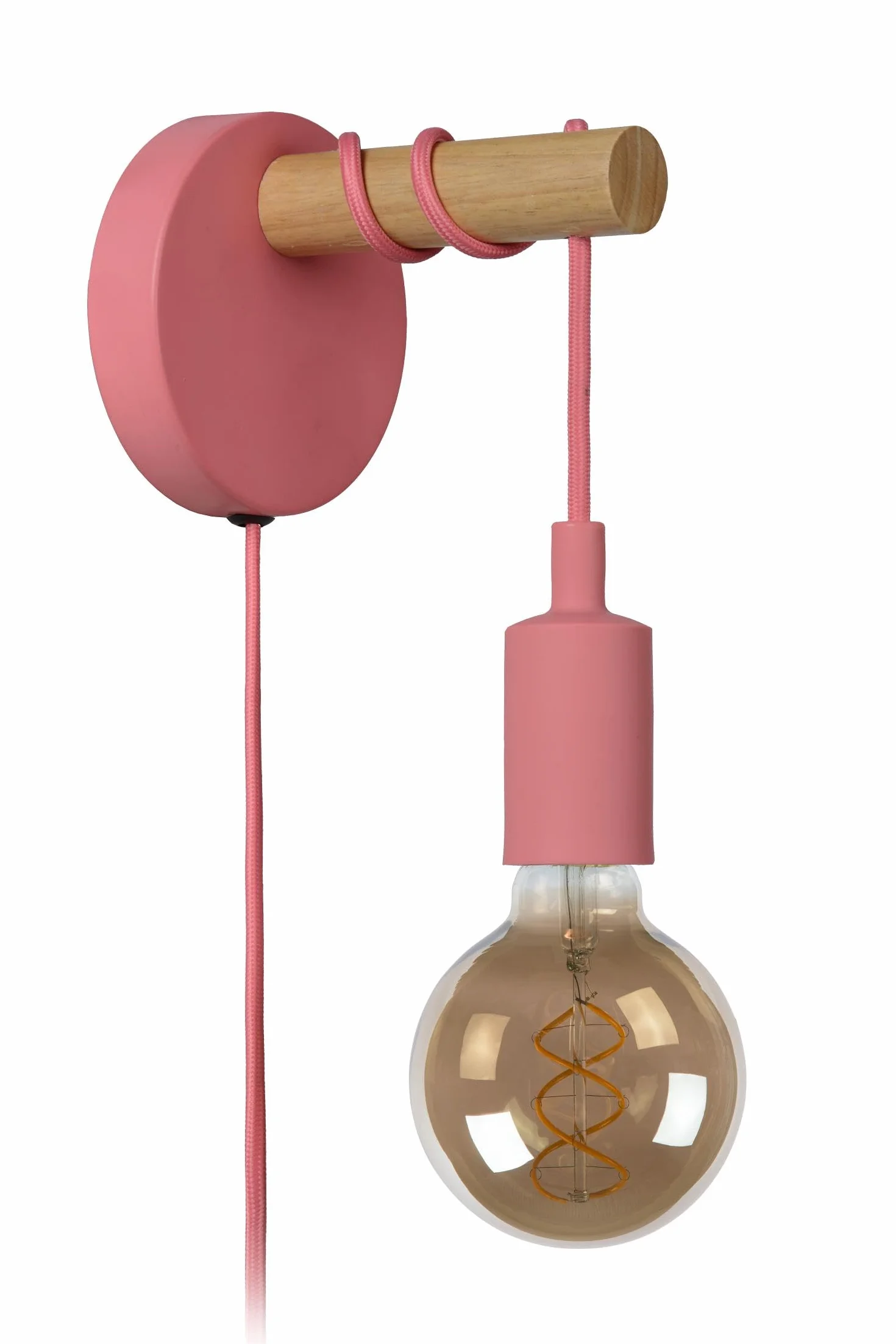 LUCIDE POLA Applique murale Rose Ø 12 cm 1xE27