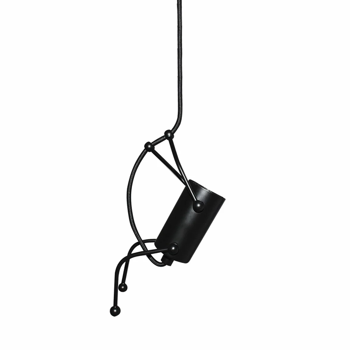 Barcelona LED LV418 Lampe suspension plafond créative humanoïde vintage moderne E27 noir