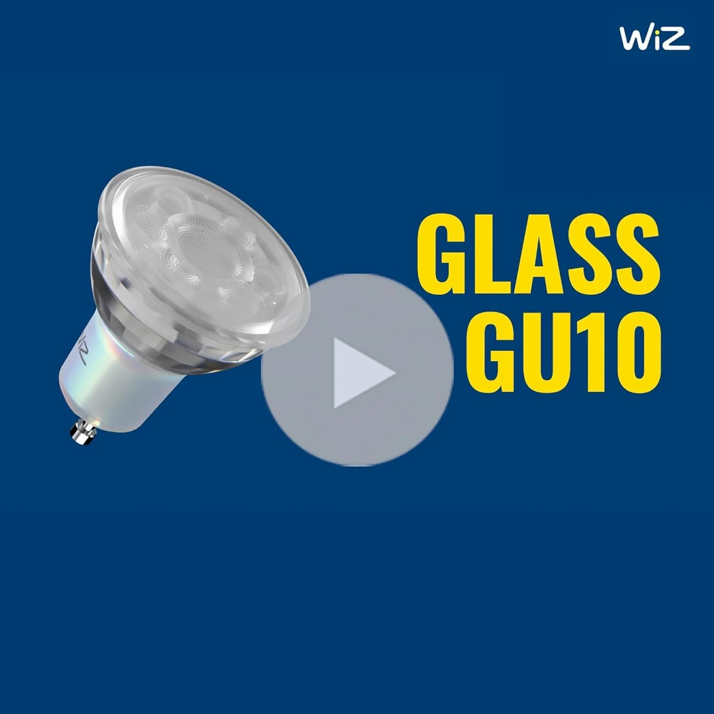WiZ Spot LED connecté GU10 verre Multicolore Blanc 50W 2200-6500K 345lm intensité réglable compatible Alexa Google Assistant Apple Home pack de 1