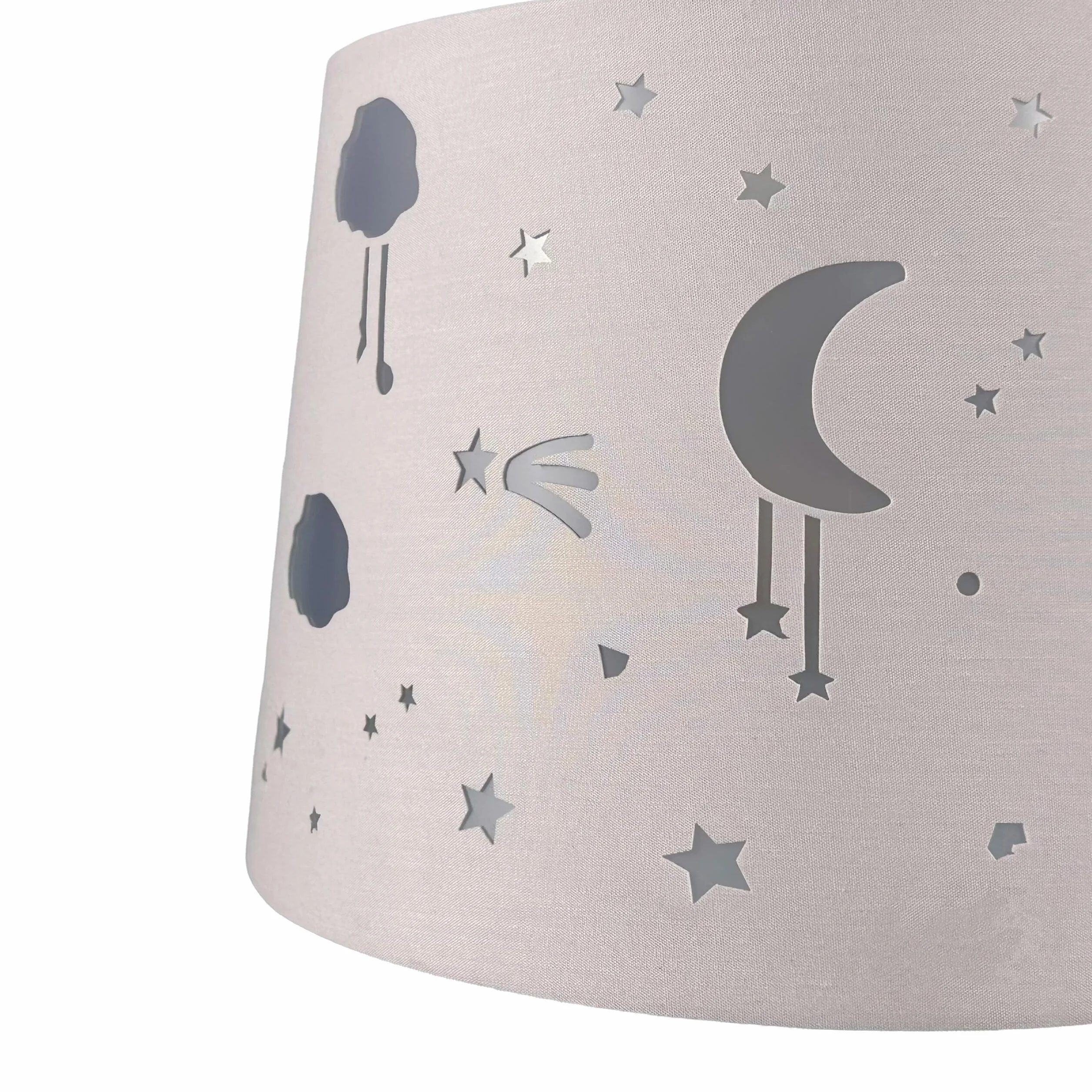 Relaxdays Lampe Suspendue Ciel étoilé Chambre d'enfant 119 x 27 x 27 cm Rose
