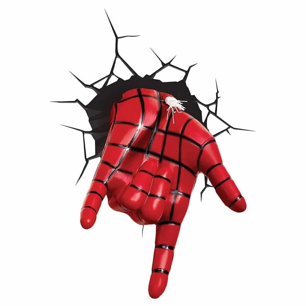 3D Light FX Spiderman Applique Murale LED Plastique Rouge