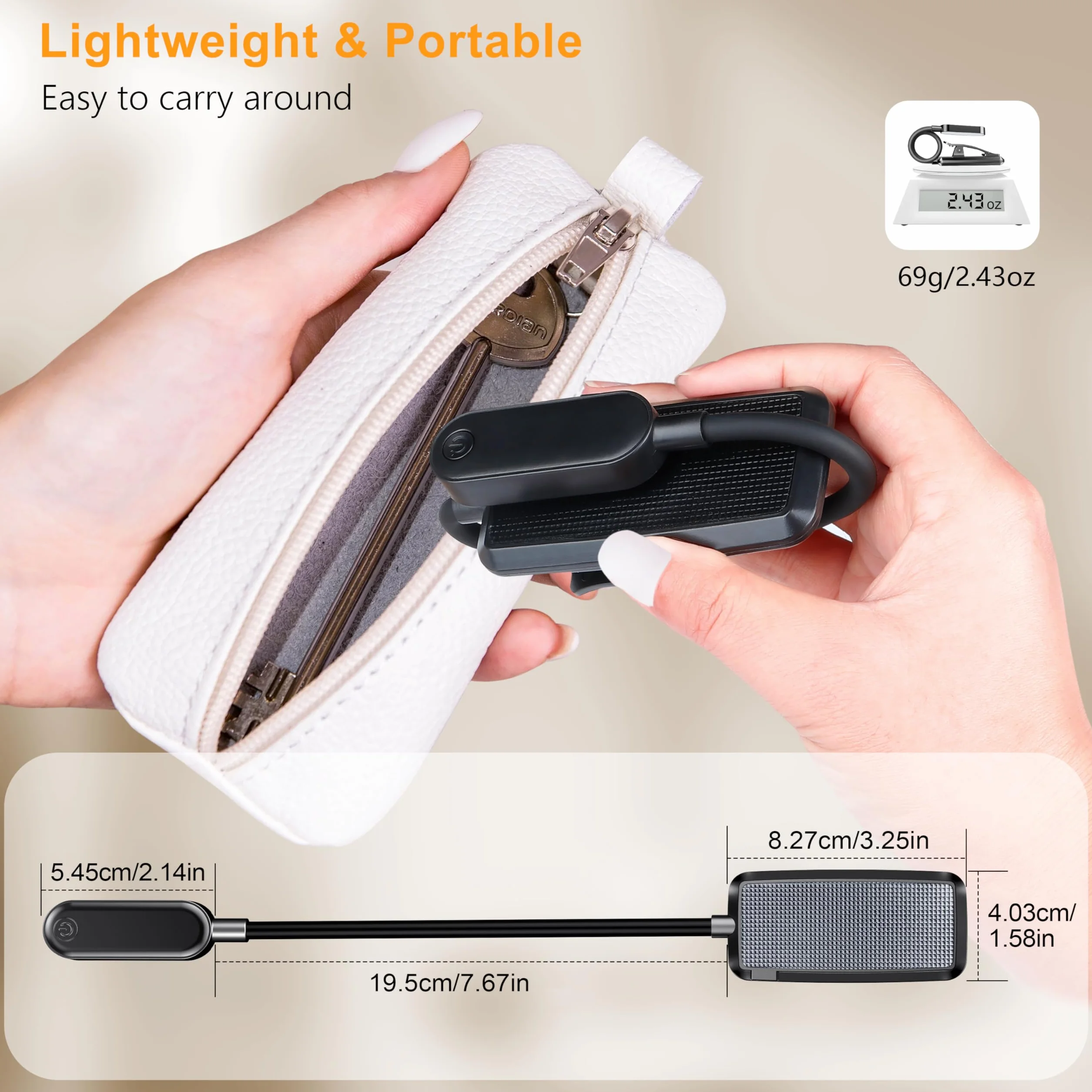 Gritin Lampe de Lecture 16 LED Rechargeable, Gradation Progressive, 3 Modes Protection des Yeux, 360° Cou Flexible