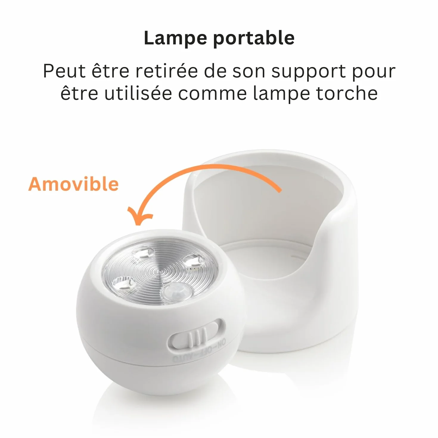 Auraglow Lampe de sécurité PIR avec détecteur de mouvement, Lampe de jardin Blanc