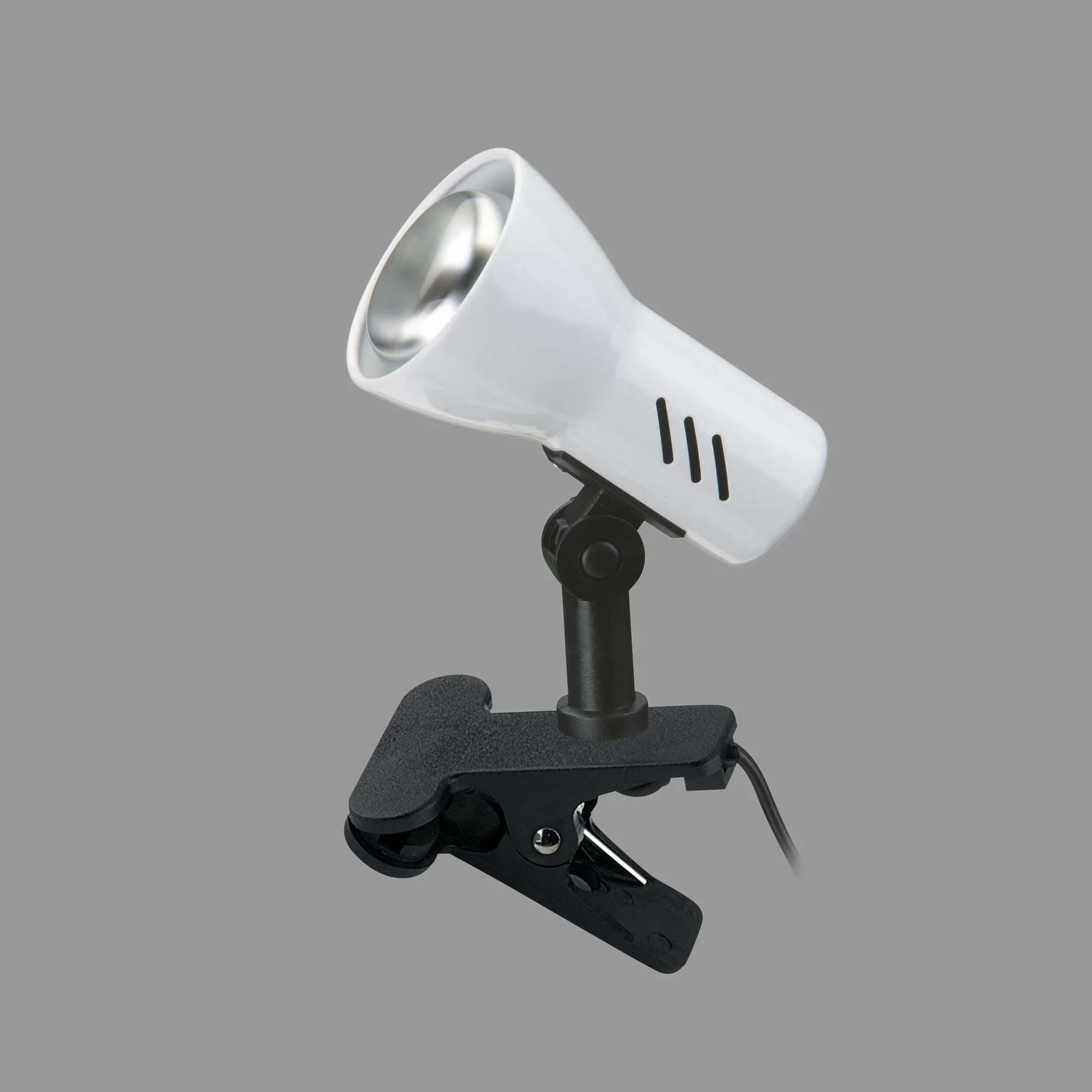 BRILONER Lampe de chevet orientable avec pince, blanc, 10,8 cm