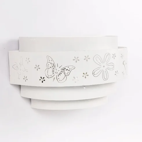Applique murale enfants motifs fleurs papillons douille E27 40W