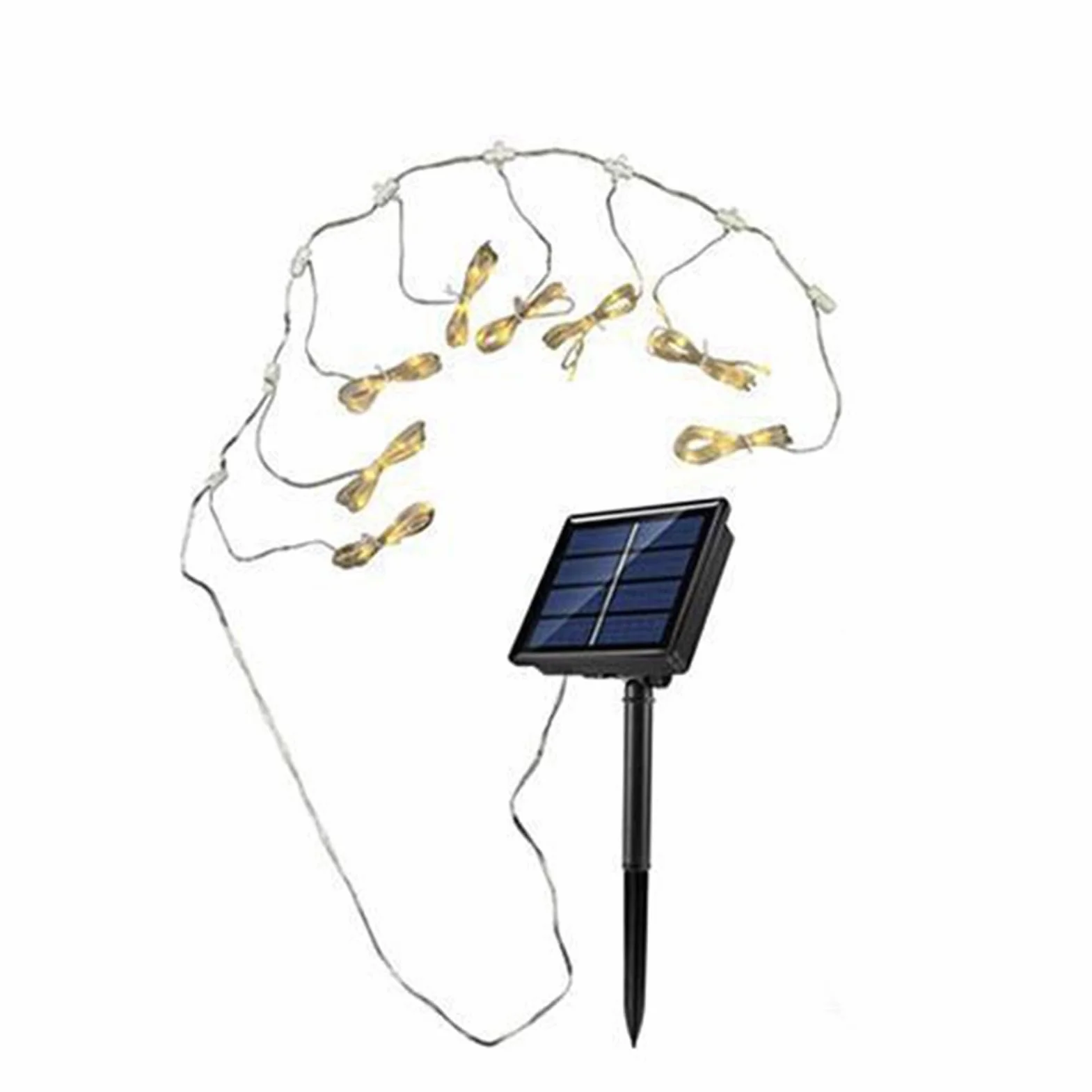Lumières Solaires de Parapluie 104 LED 8 Modes avec Télécommande pour Patio Extérieur