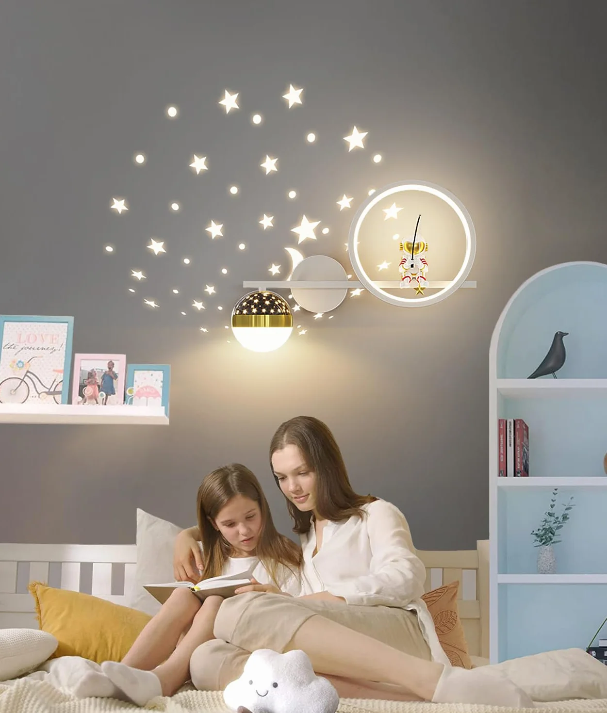 Applique Murale Enfant LED Moderne Lampe Murale Dimmable Astronaute 30W