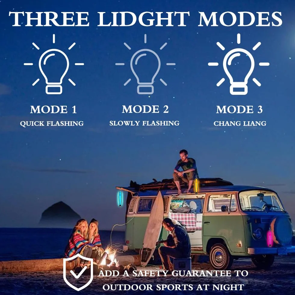 Feux Clignotants LED pour Cartable, 3 Modes Lumière de Sécurité Rechargeable USB, Pendentifs Réfléchissants à LED