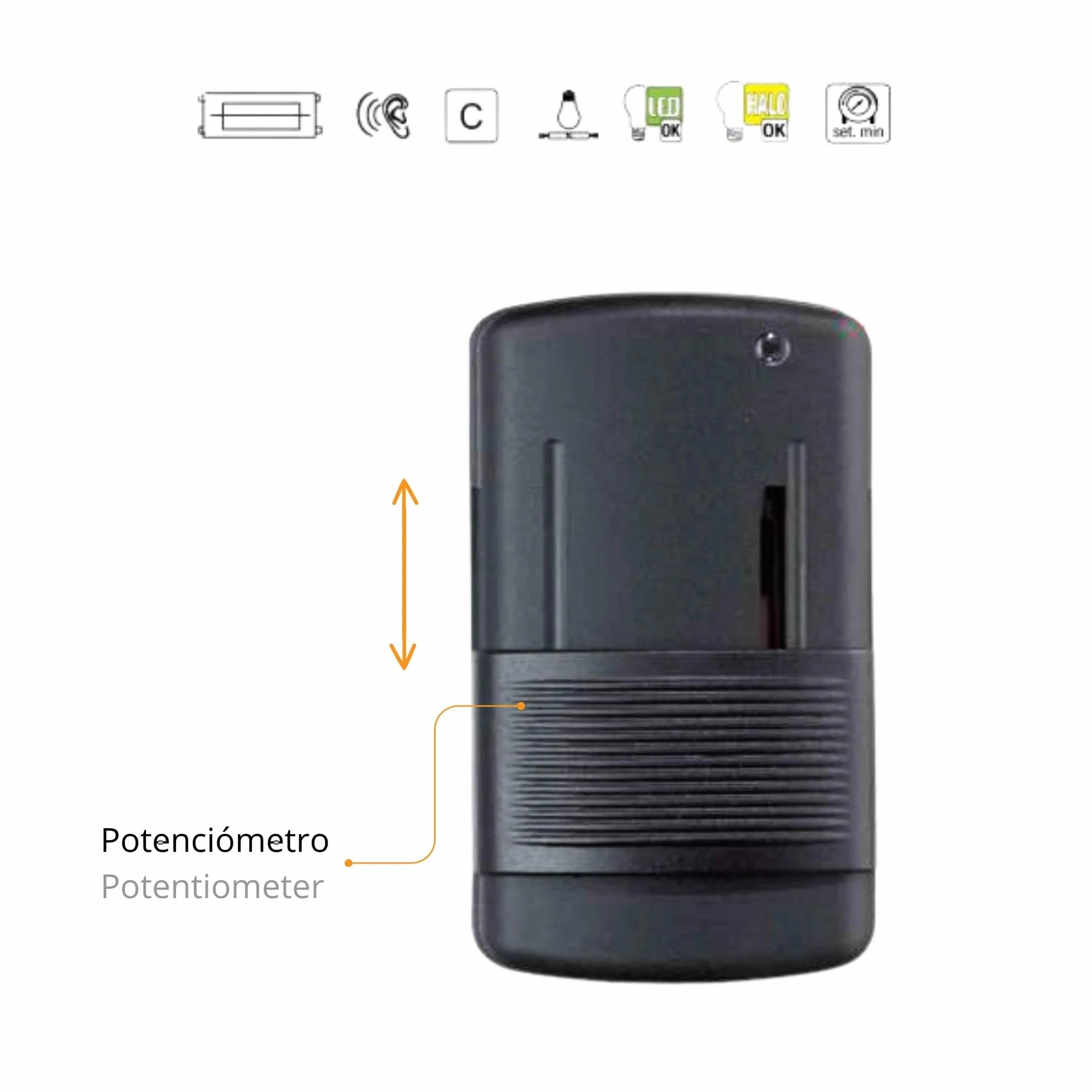 Régulateur de Lumière Noire Variateur 4-100W pour LED et Halogènes Fabriqué en Italie