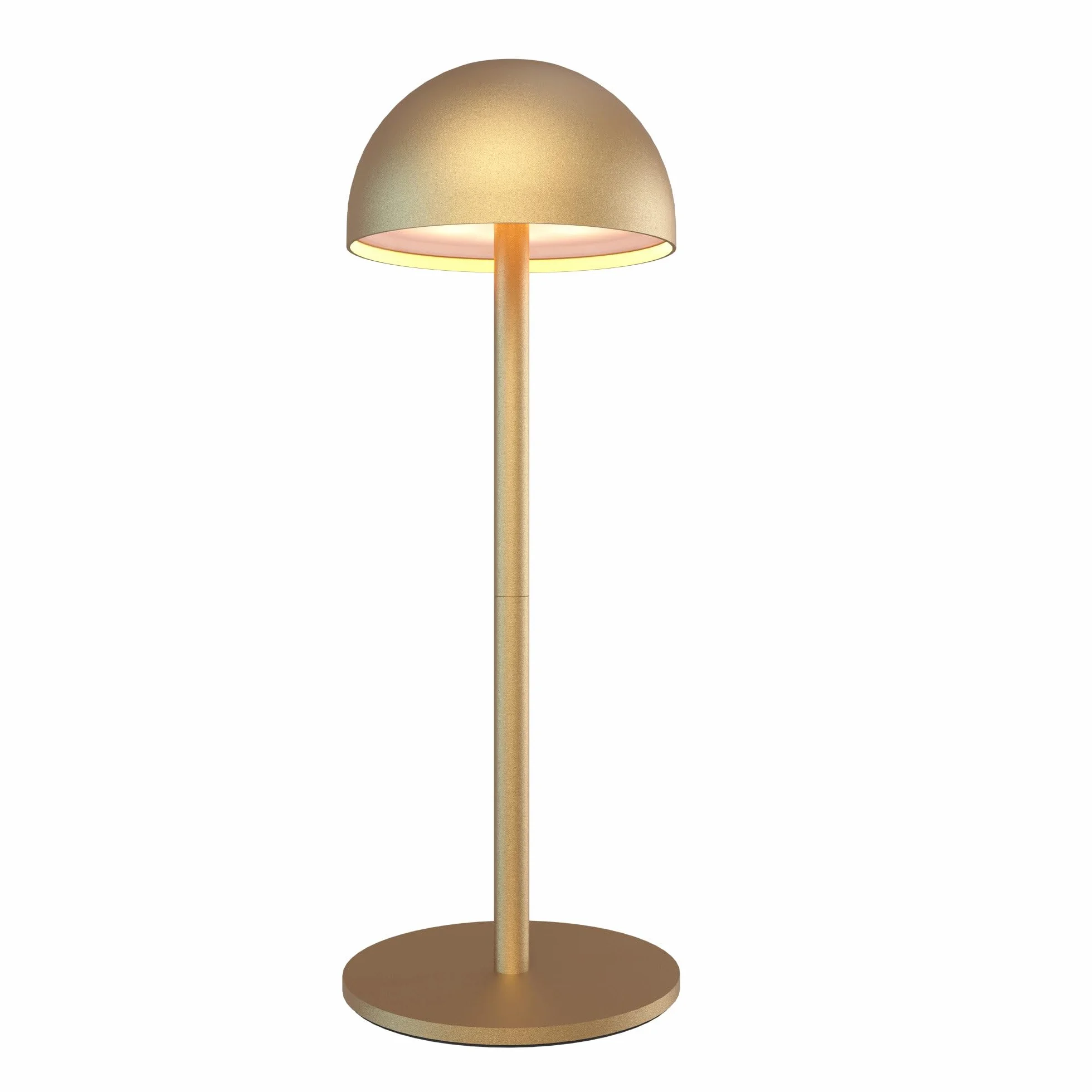 Ledvion Lampe de Table LED Rechargeable Laiton Doré Variable 2700K-5000K 110 Lm IP54 Résistante aux Éclaboussures Batterie 2000mAh Commande Tactile Réglable USB-C Intérieure Extérieure