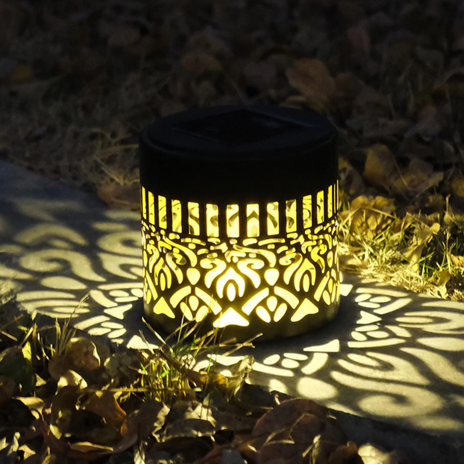 Lanterne Solaire Mandala 2 Pièces, Lampes Solaires Extérieur Jardin Décoratives