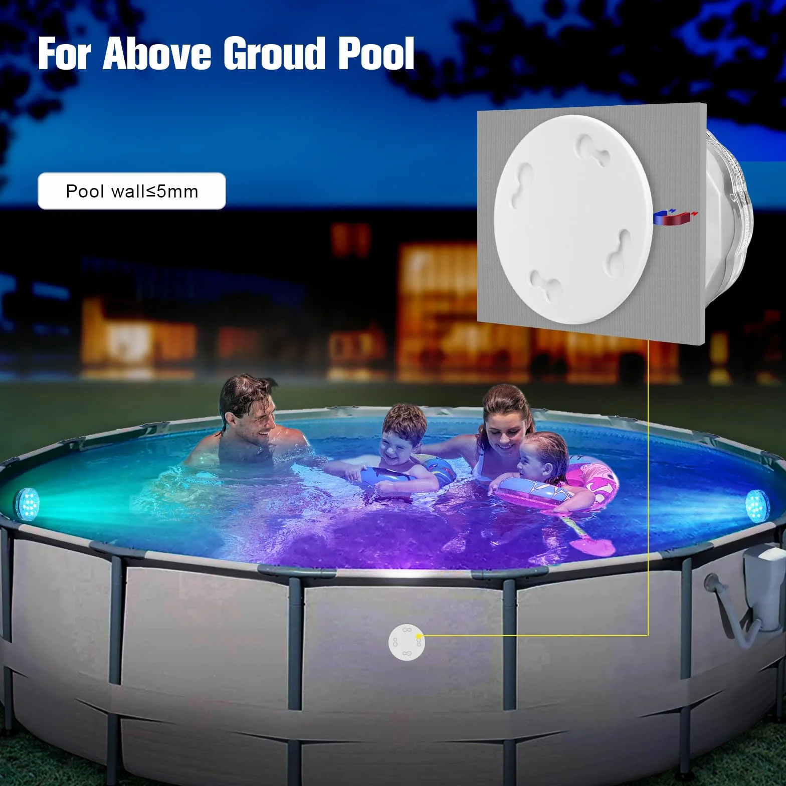 Lampes LED submersibles rechargeables avec télécommande, changement de couleur, étanches pour aquarium piscine douche jacuzzi