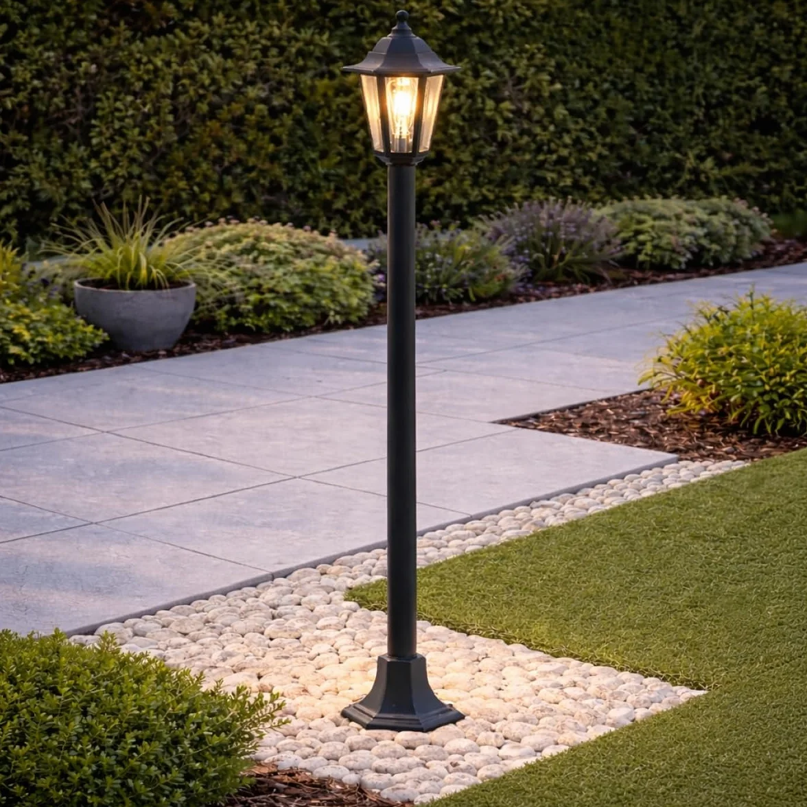 CGC Lighting Lampadaire d'extérieur sur pied traditionnel vintage jardin