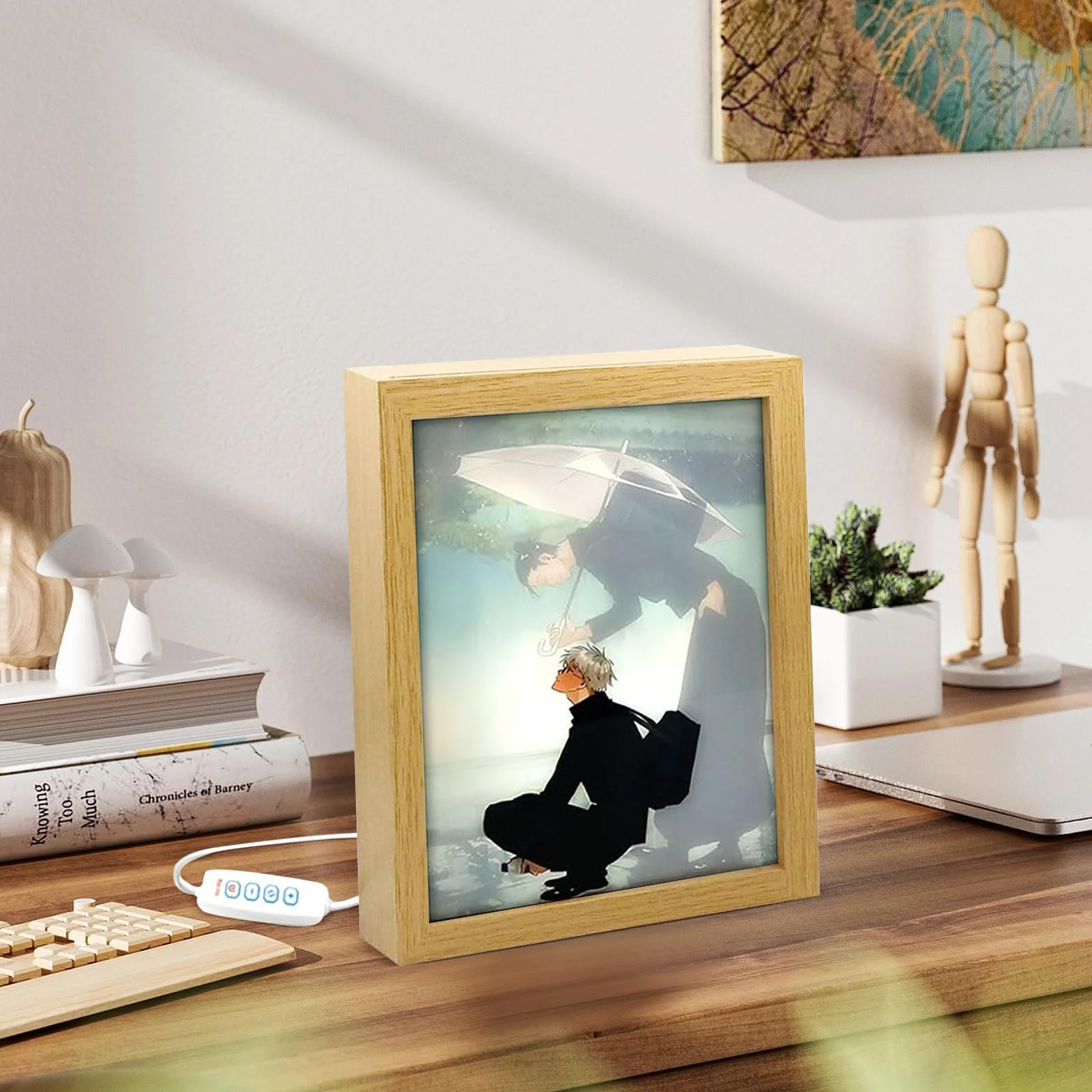 Bocguy Peinture lumineuse Juju LED décoration murale cadre bureau maison chambre créative cadeau