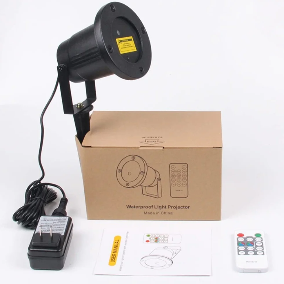 SAKEMA Projecteur de Noël LED Extérieur Vert Rouge Étoiles Décoration Fête Vacances