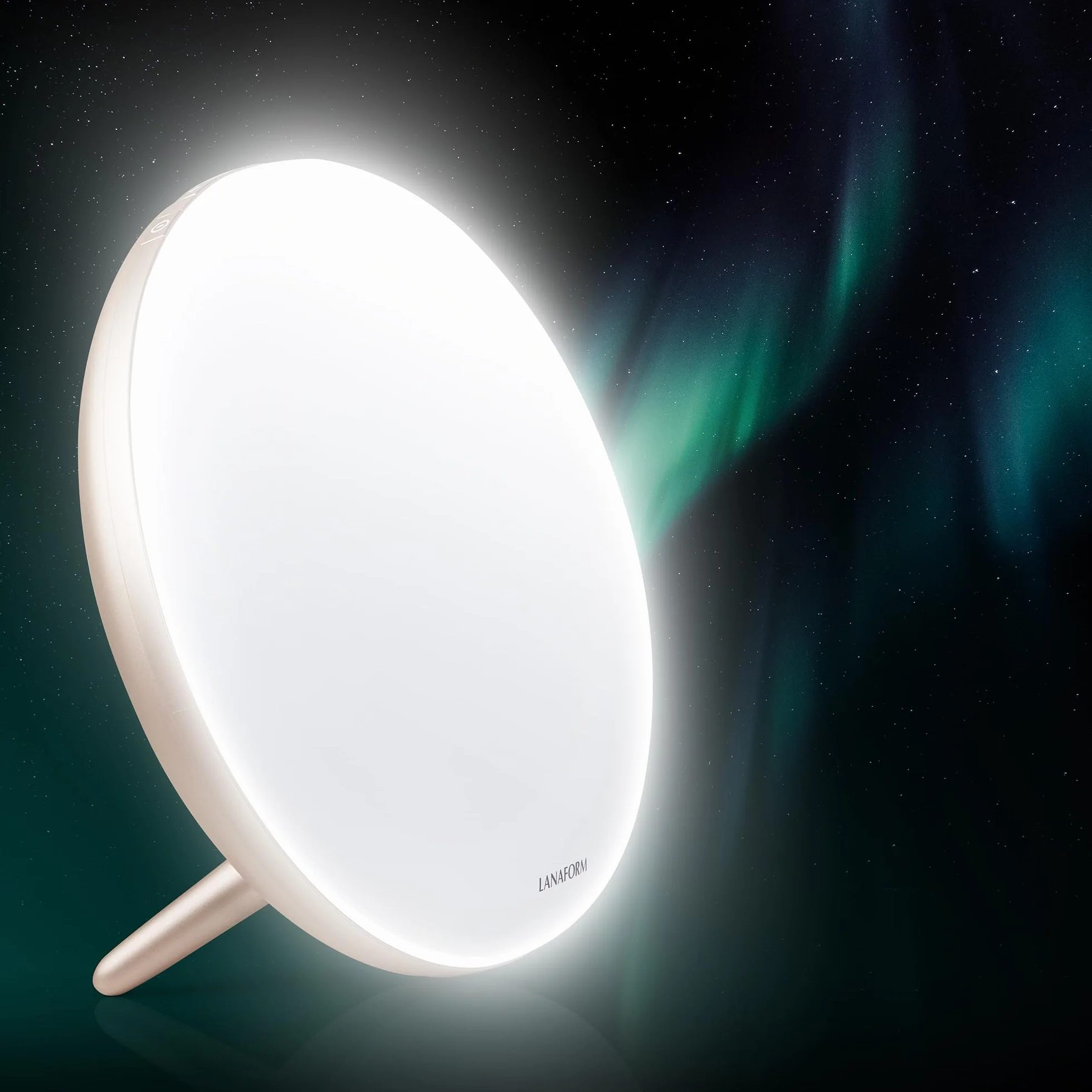 Lampe Luminothérapie LANAFORM Lumino LED Gold 10000 Lux Sans UV Réglable 5 Intensités