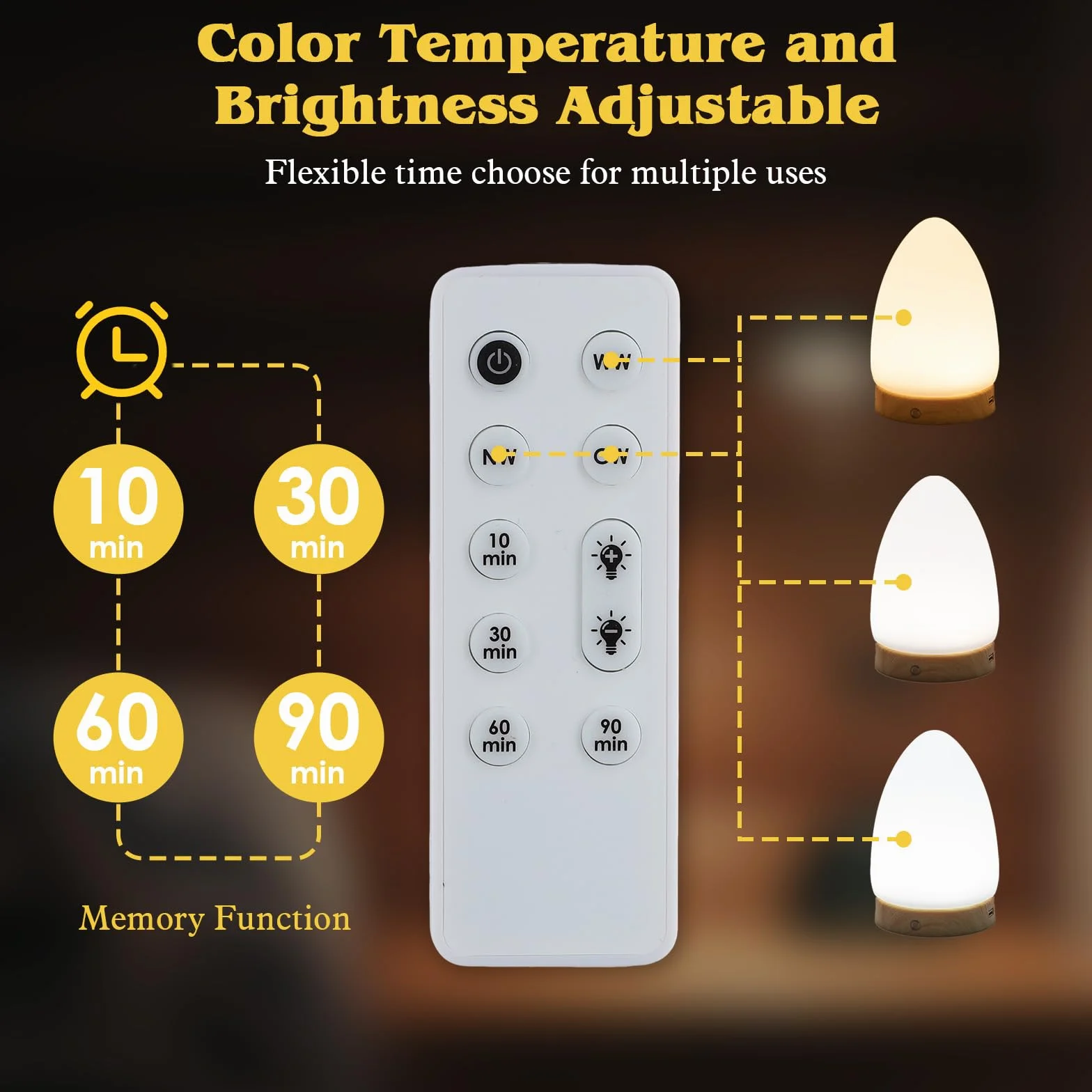 Lampe lumière du jour 10 000 lux luminothérapie dépression spectre complet 3 couleurs 4 luminosité réglables