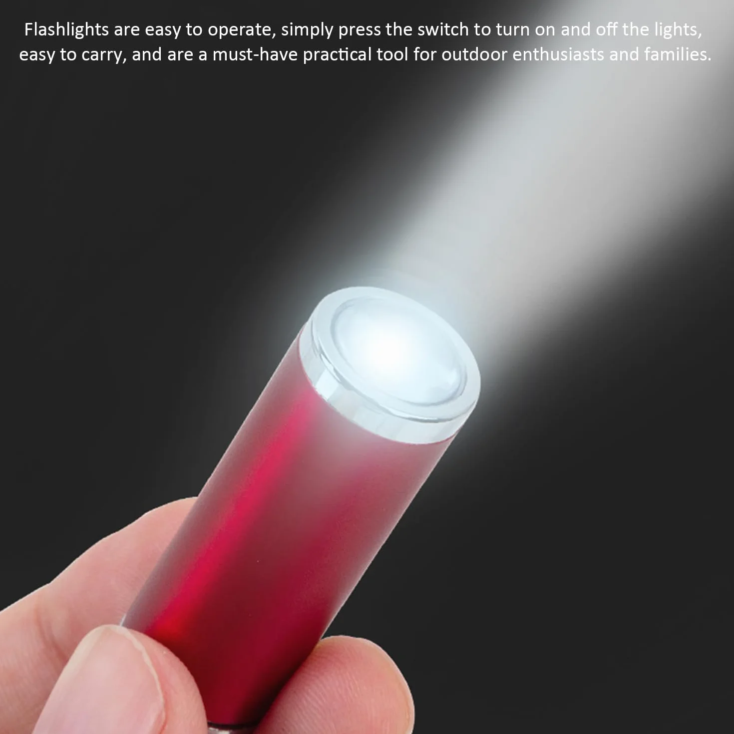 Mini Lampe De Poche 12 Pièces avec Mousqueton Porte-Clés Enfants Éclairage Urgence Extérieure