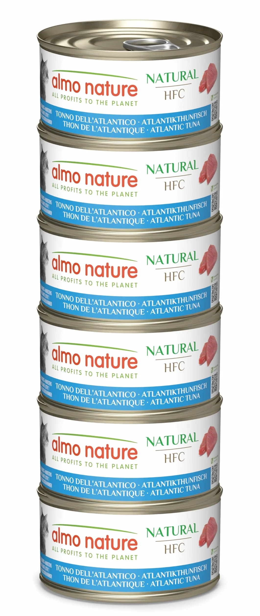 Almo Nature HFC Natural Nourriture Humide pour Chats Thon de l'Atlantique 70g Lot de 6