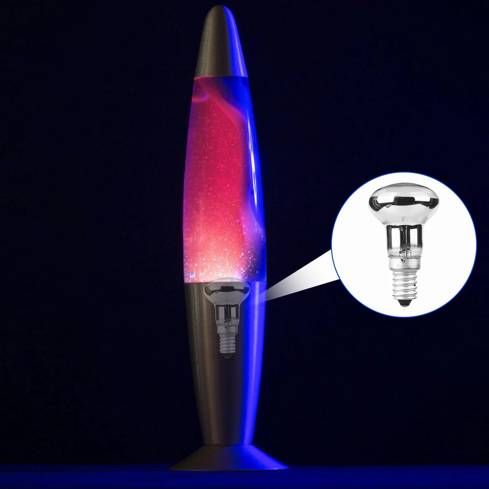 Lot de 6 Ampoules R39 E14 30W pour Lampe à Lave, Blanc Chaud 400 Lm
