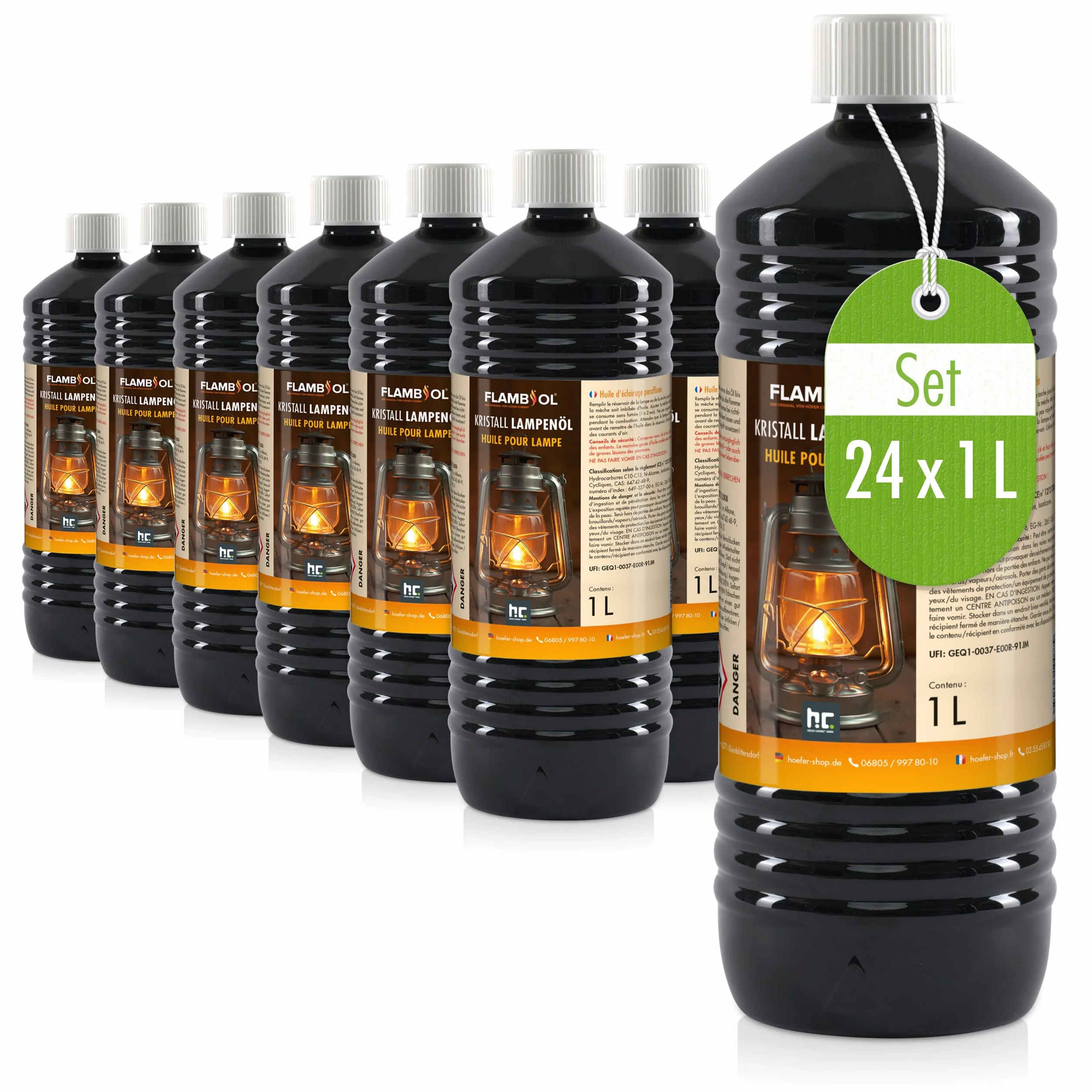 FLAMBIOL® Huile pour Lampe 1 L - Pour Lampes à pétrole, Lampes à Huile et Torches