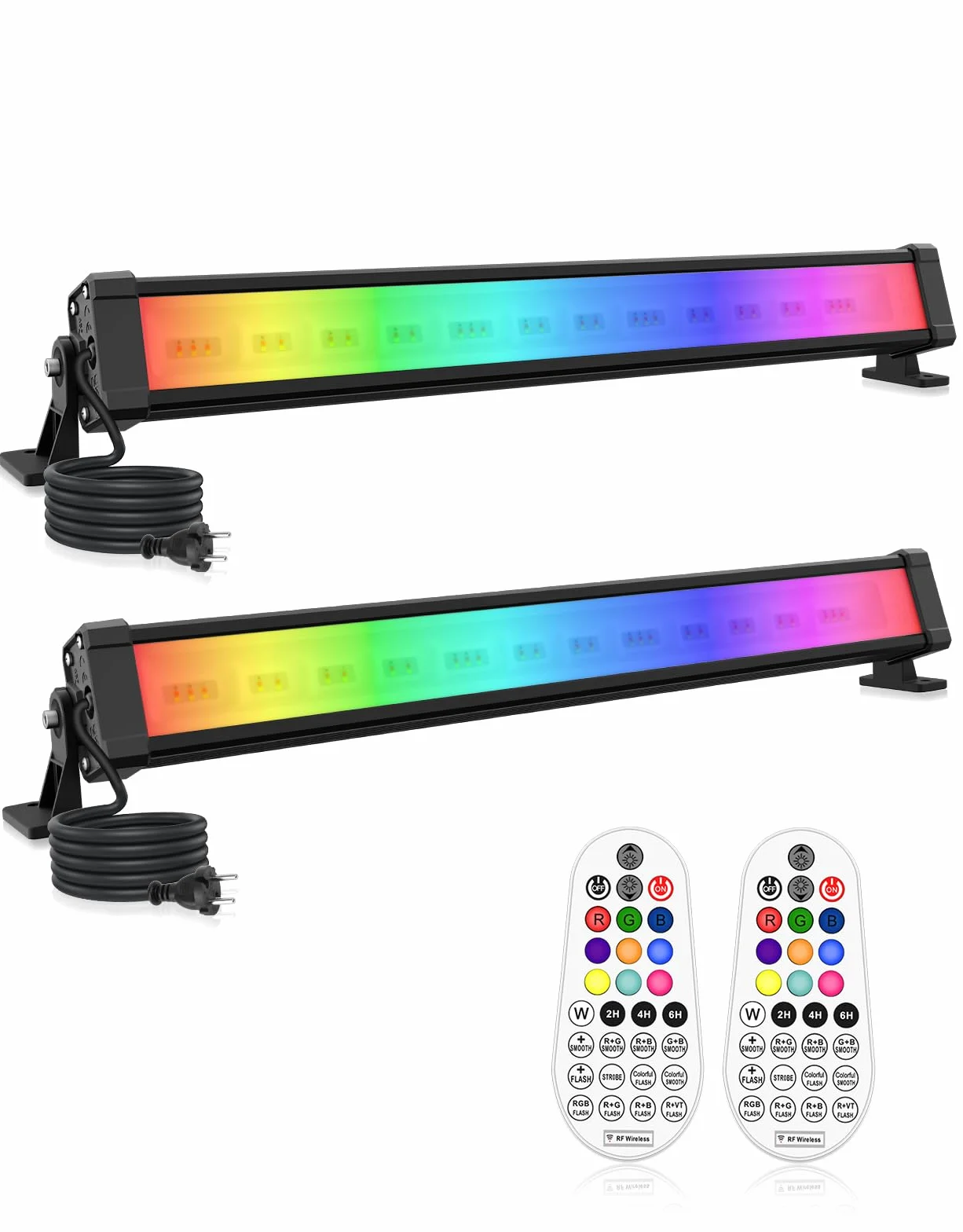 Projecteur LED RGB Barre 42W IP66 avec Télécommande RF 360° Dimmable