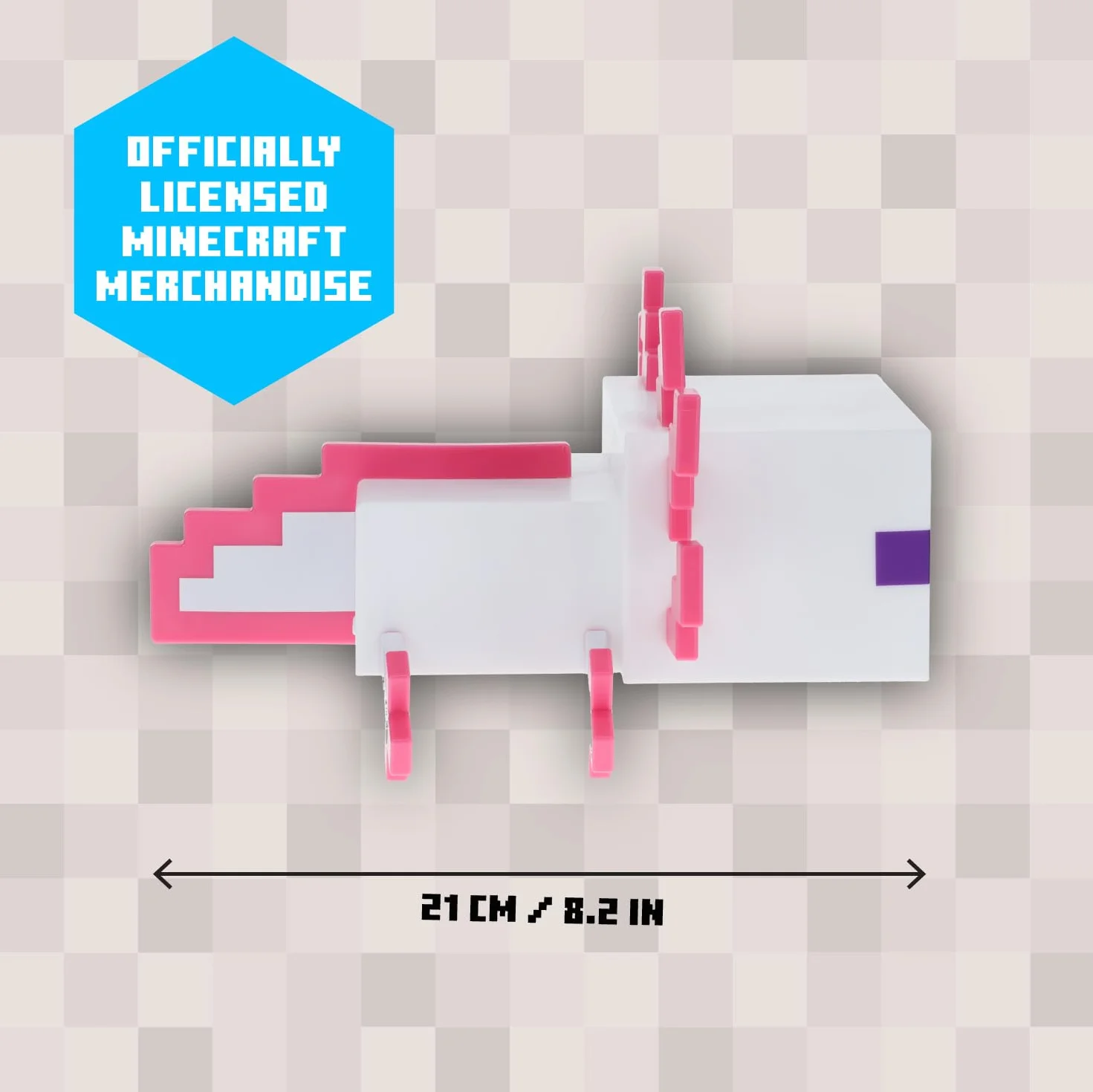 Lampe Axolotl Minecraft Officielle Cinq Modes de Couleur pour Bureau de Jeu