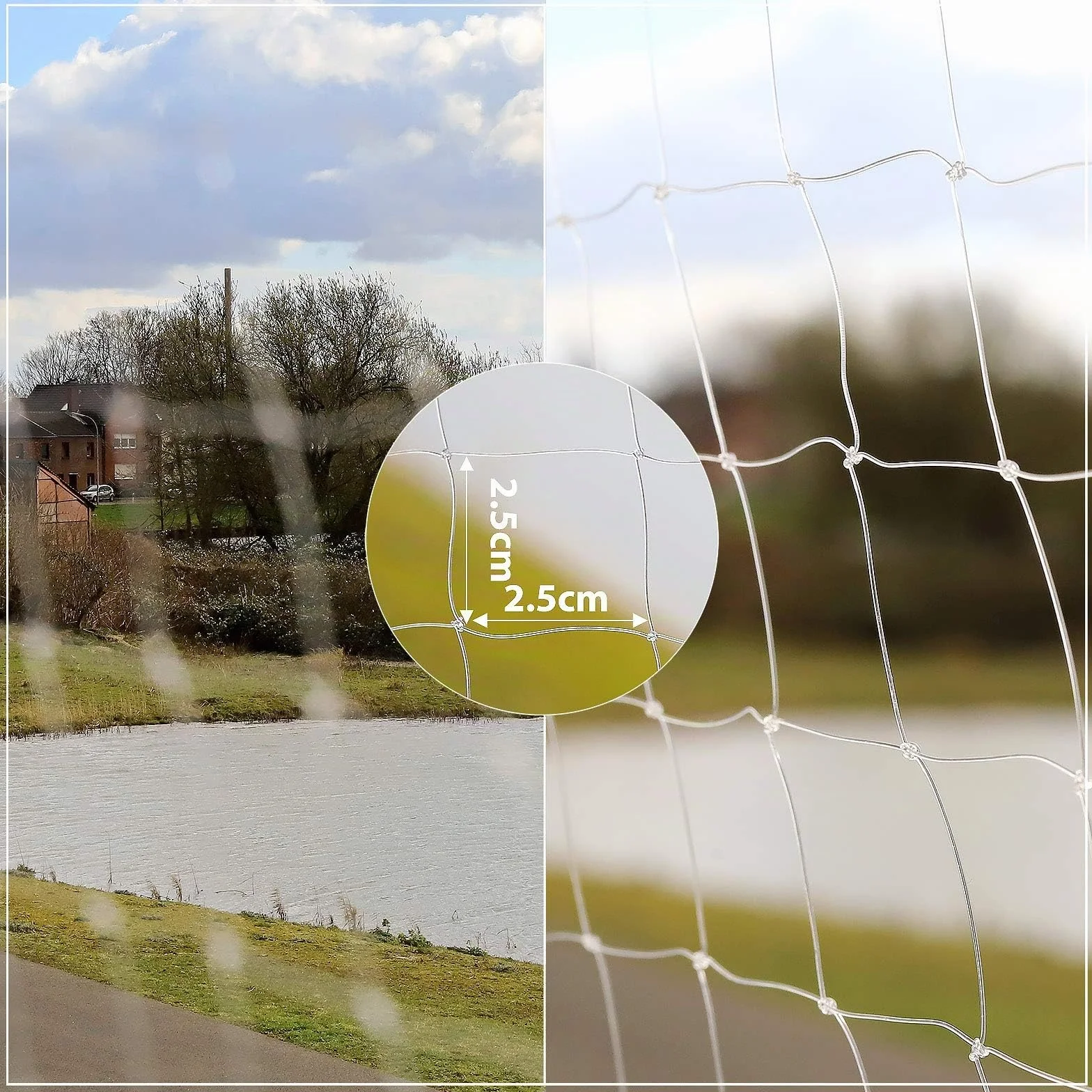Filet de Protection pour Balcon pour Chats, Nylon Transparent 3x4 m, Résistant aux Intempéries, Installation sans Perçage