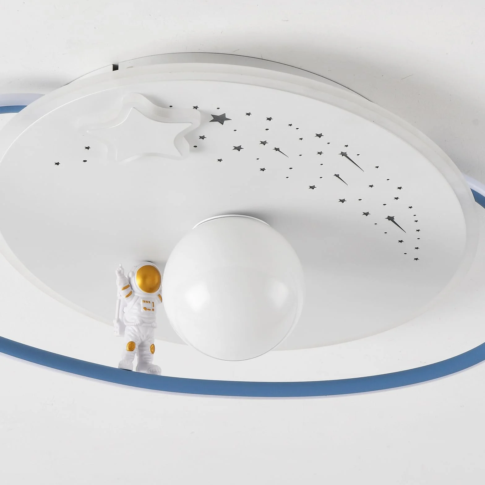 Plafonnier LED Enfants Lune Astronaute Dimmable Acrylique avec Télécommande