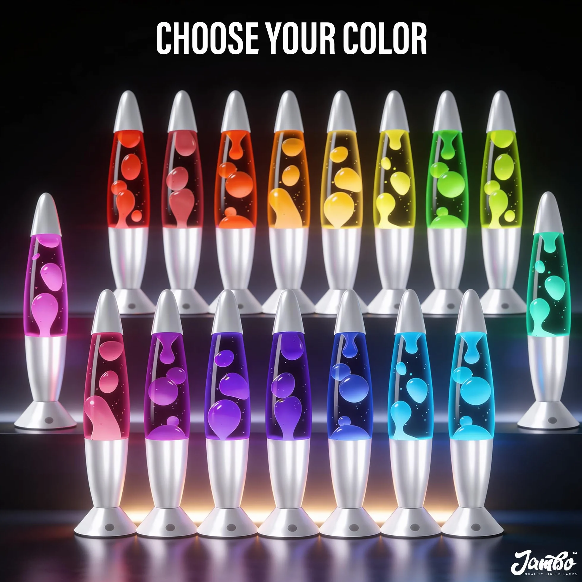 Jambo 17-Color Changing LED Motion Lamp 16" Night Light with Remote for Bedroom Living Room