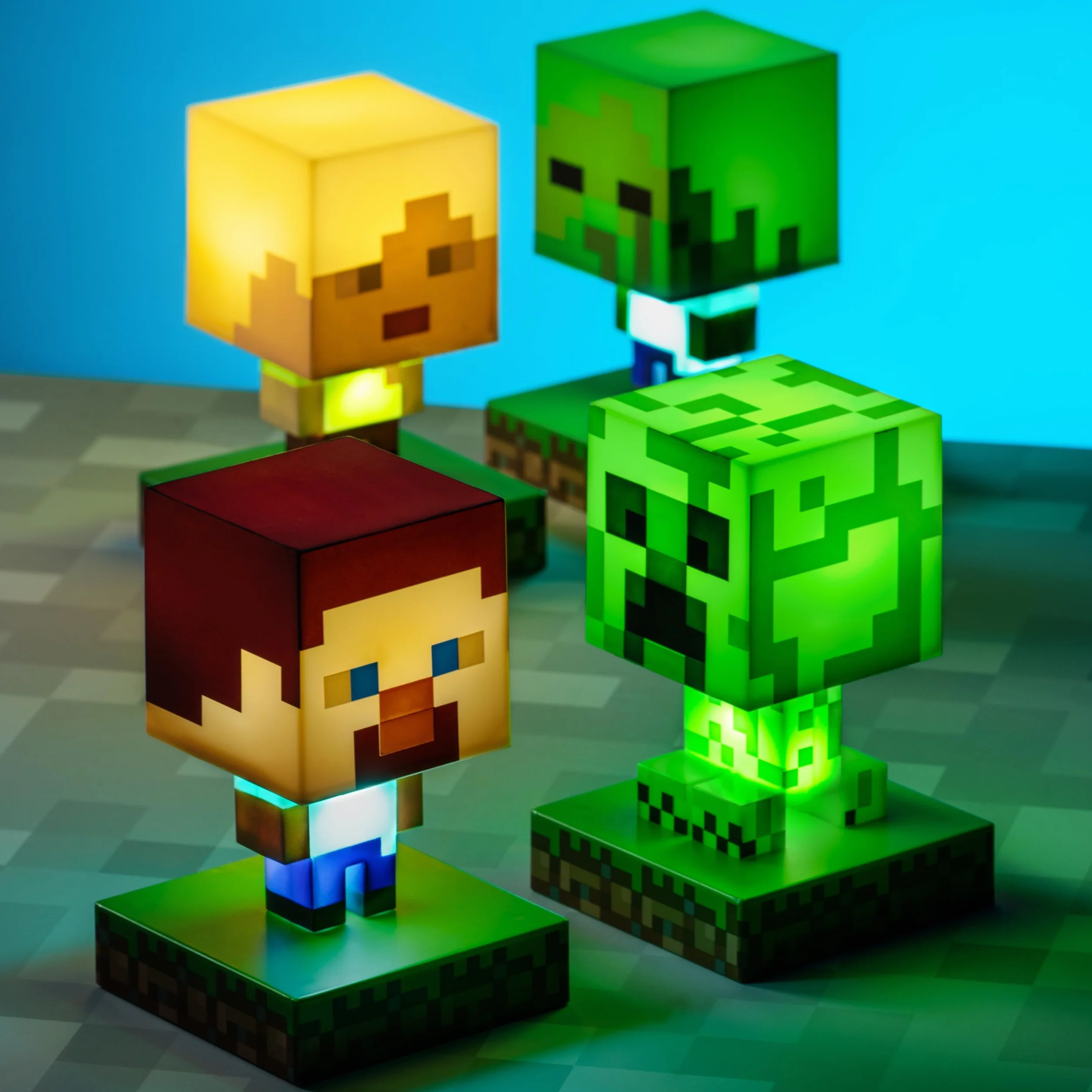 Lampe 3D Minecraft Creeper Officielle 12 cm Lampe de Nuit Piles Décor Chambre Gamers