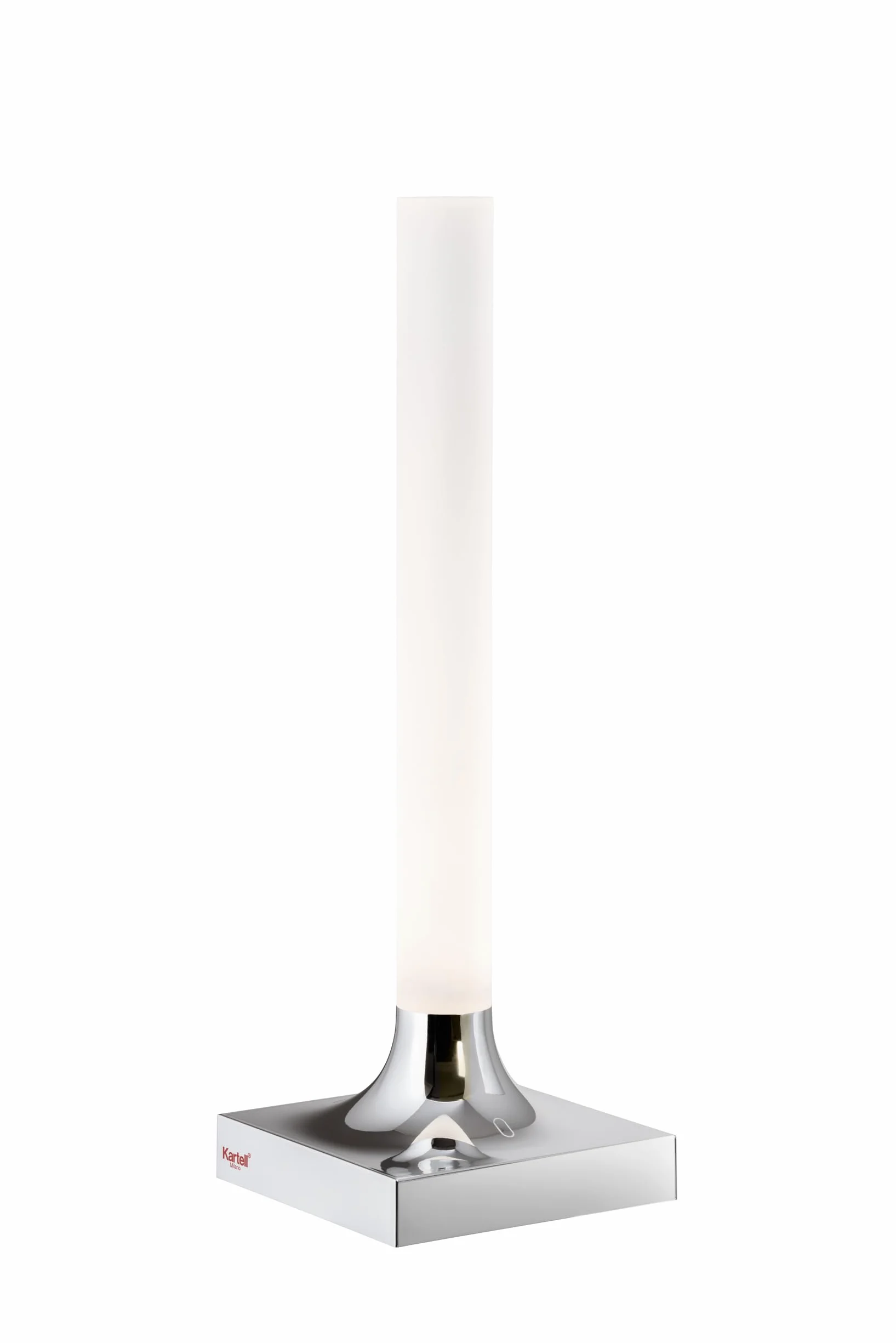 Kartell Goodnight Outdoor Lampe de table à batterie avec variateur de lumière H 29 cm Chrome brillant