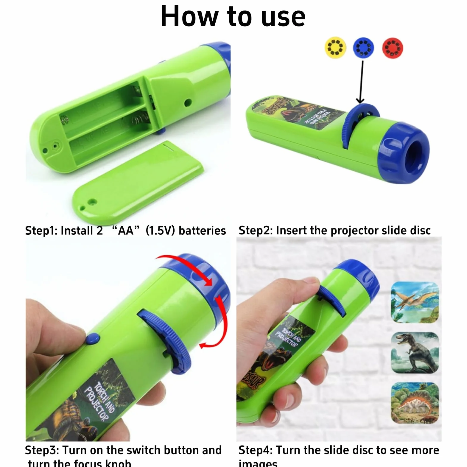 Georgie Porgy Projecteur Lampe de Poche Enfants Jouets Mur Plafond Tente Éducatif Ensemble Scientifique Monde Animal Marin