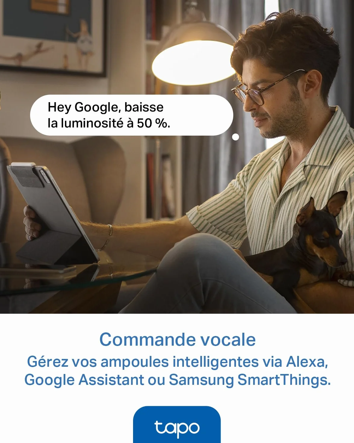 Tapo Ampoule Connectée WiFi LED E14 Multicolore 2500K-6500K Dimmable 4,3W 470Lm Compatible Alexa Google Home L430P