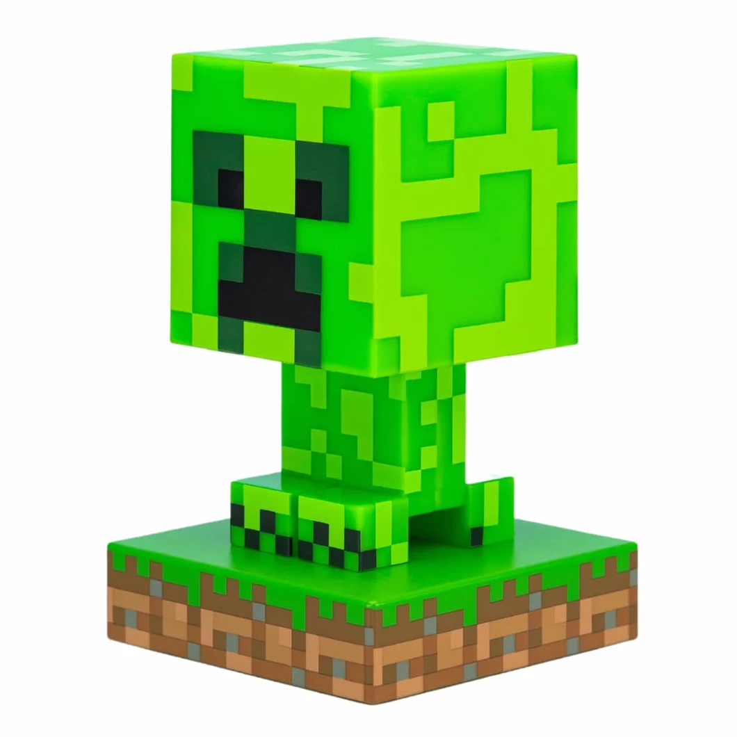 Lampe 3D Minecraft Creeper Officielle 12 cm Lampe de Nuit Piles Décor Chambre Gamers